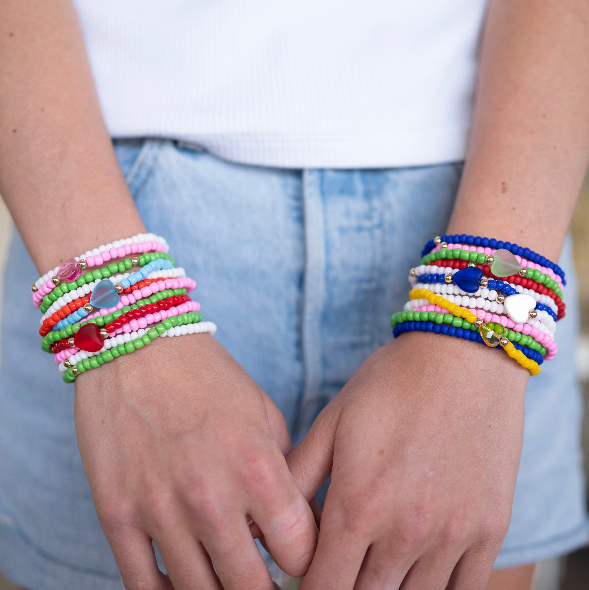 Summer Stacker Trio Seed Bead Bracelet Set - Jewel Ya
