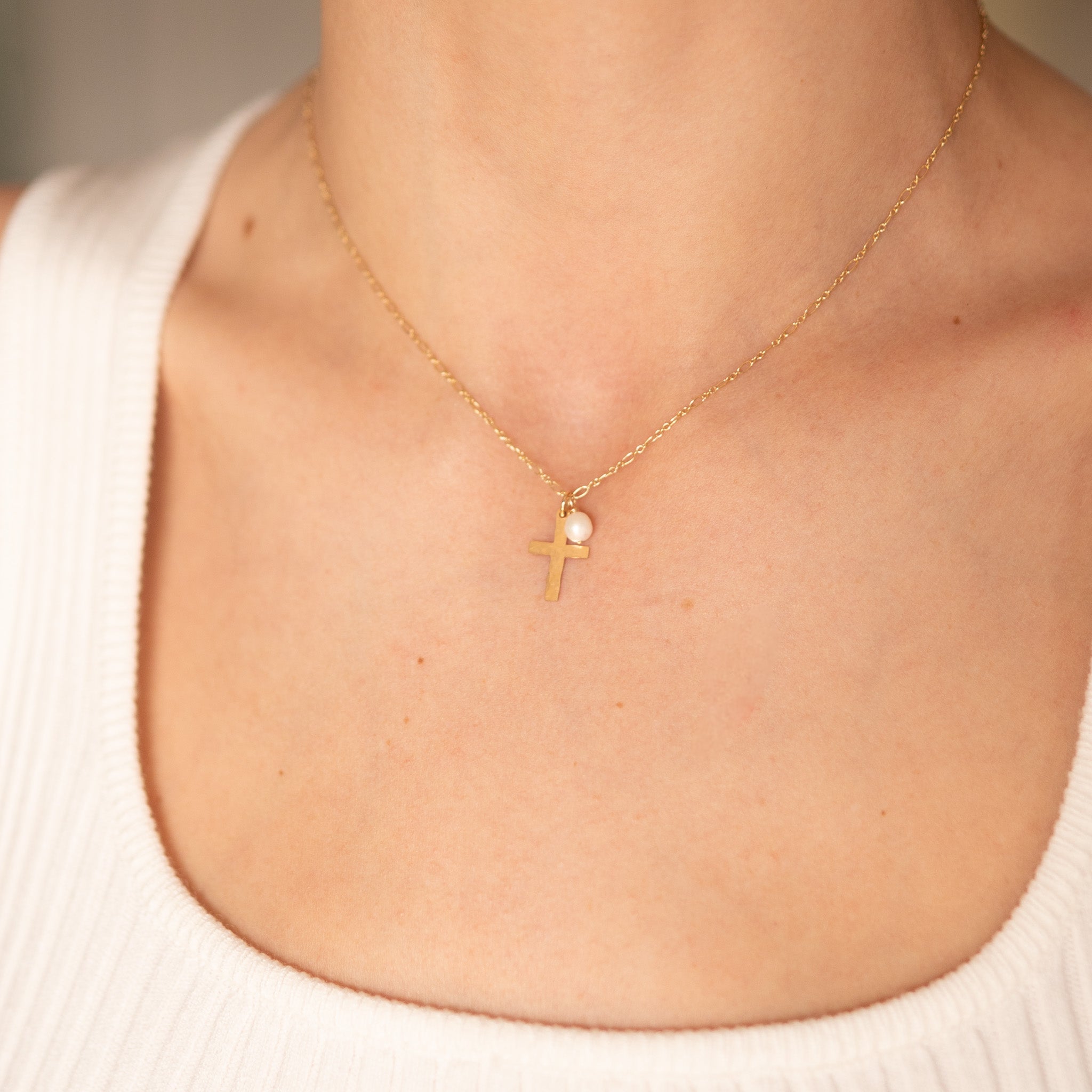 Cross & Birthstone Necklace - Jewel Ya