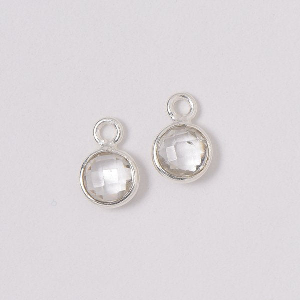 Petite Crystal Quartz Hoop Drops - Jewel Ya