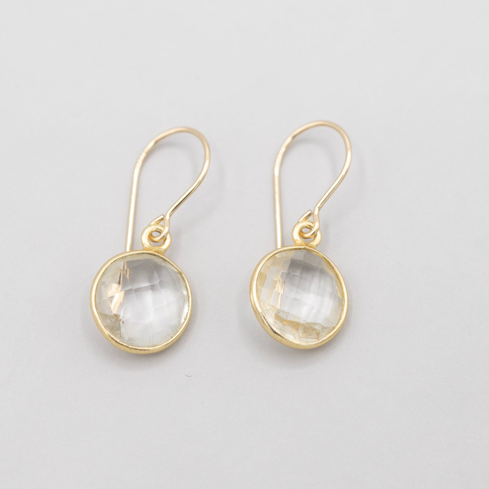 Crystal Quartz & 14k Gold Filled Earrings - Jewel Ya