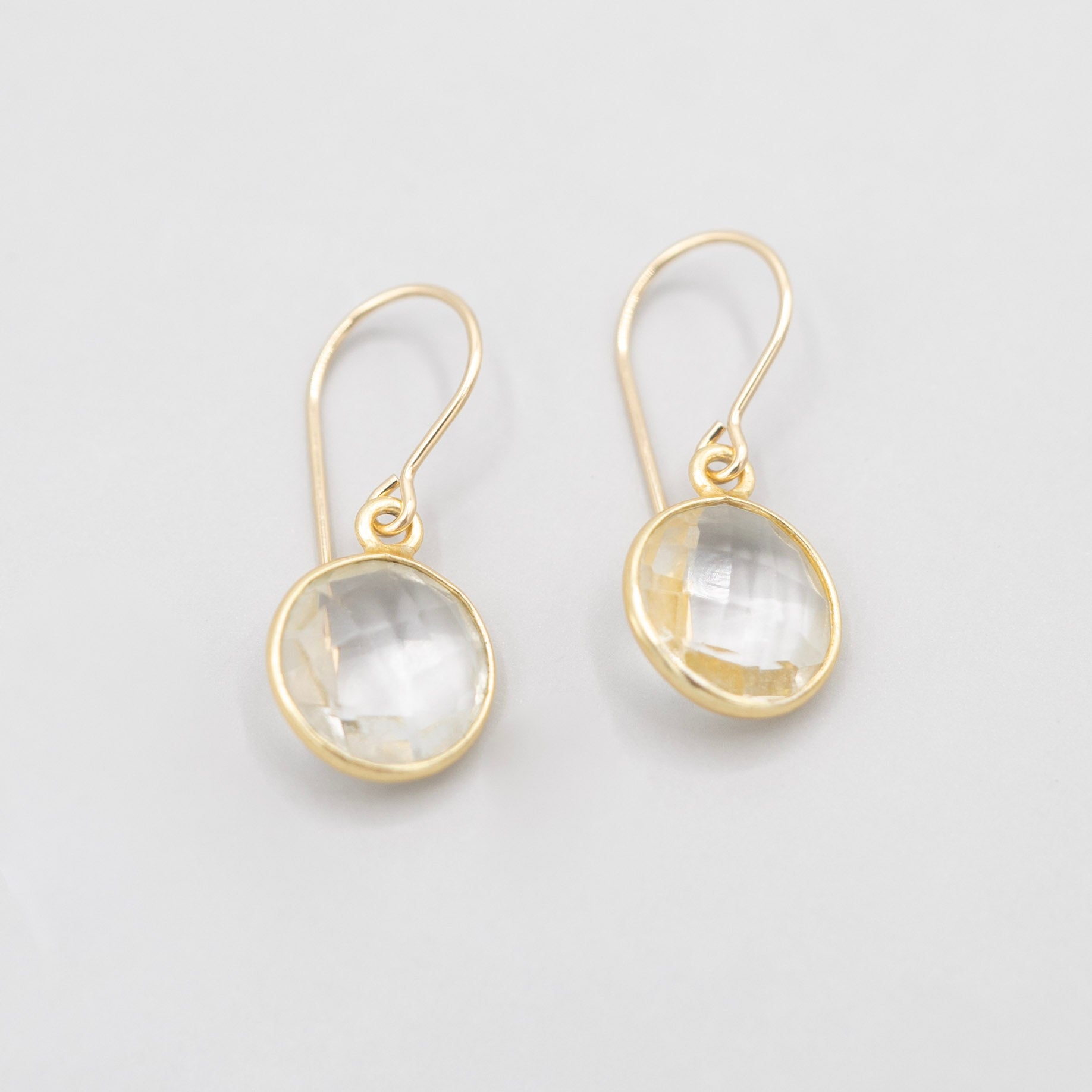 Crystal Quartz & 14k Gold Filled Earrings - Jewel Ya