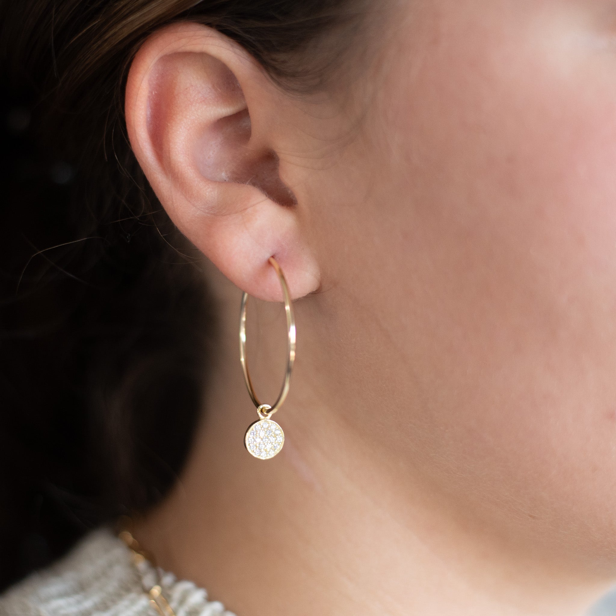 Cubic Zirconia Hoop Drops - Jewel Ya