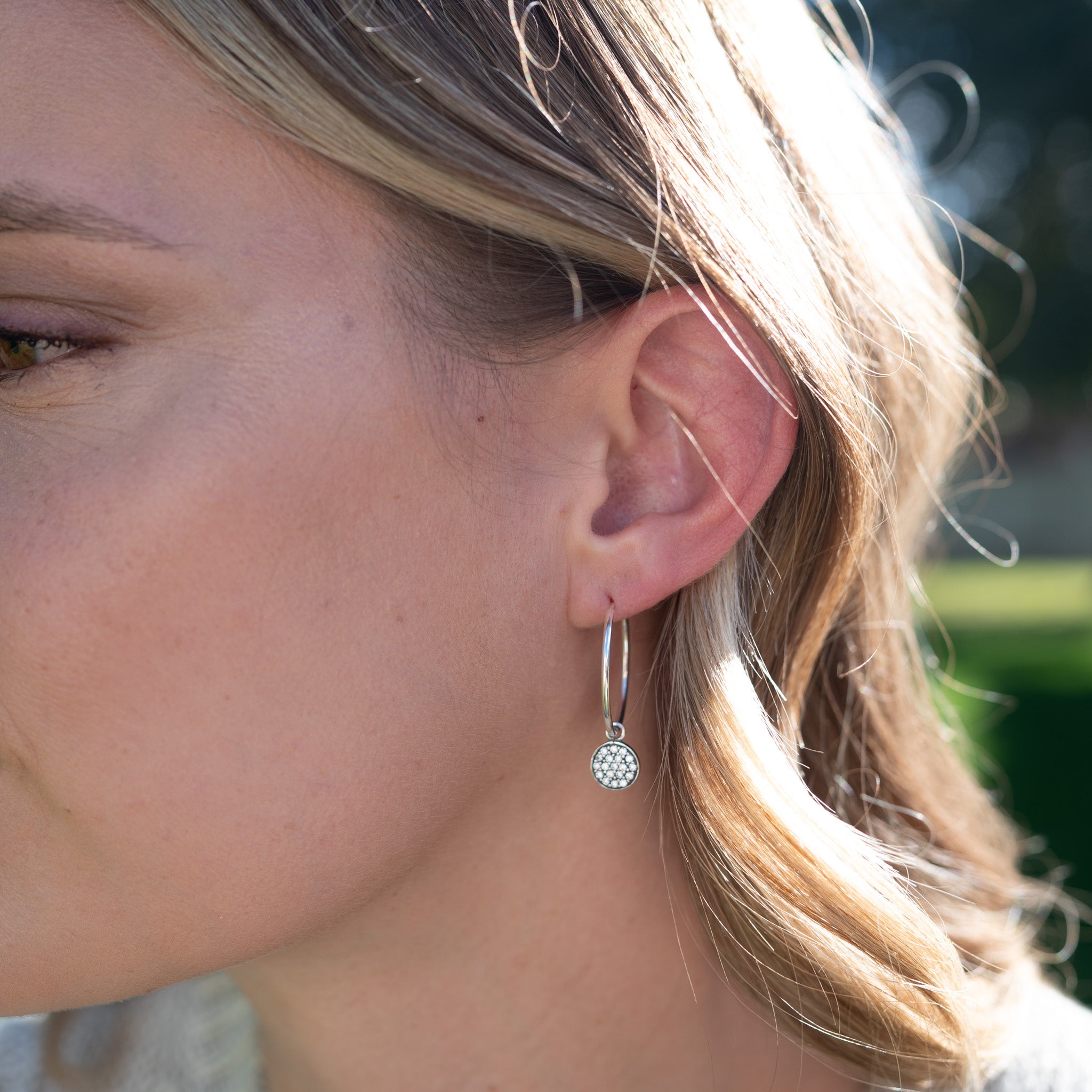Cubic Zirconia Hoop Drops