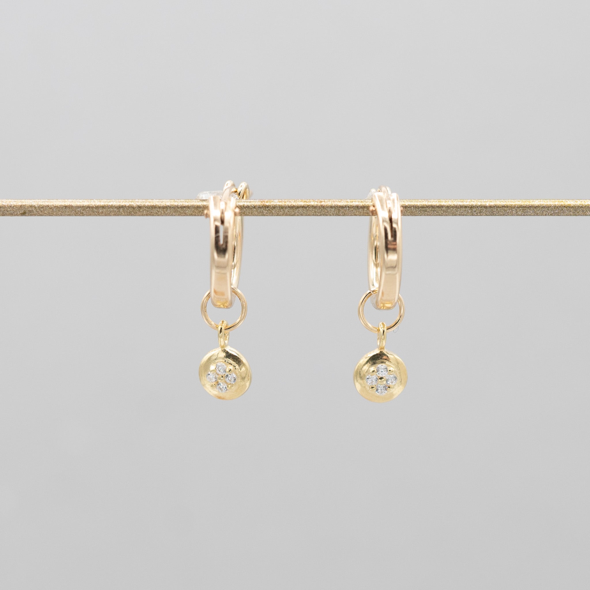 Petite Cubic Zirconia Hoop Drops - Jewel Ya