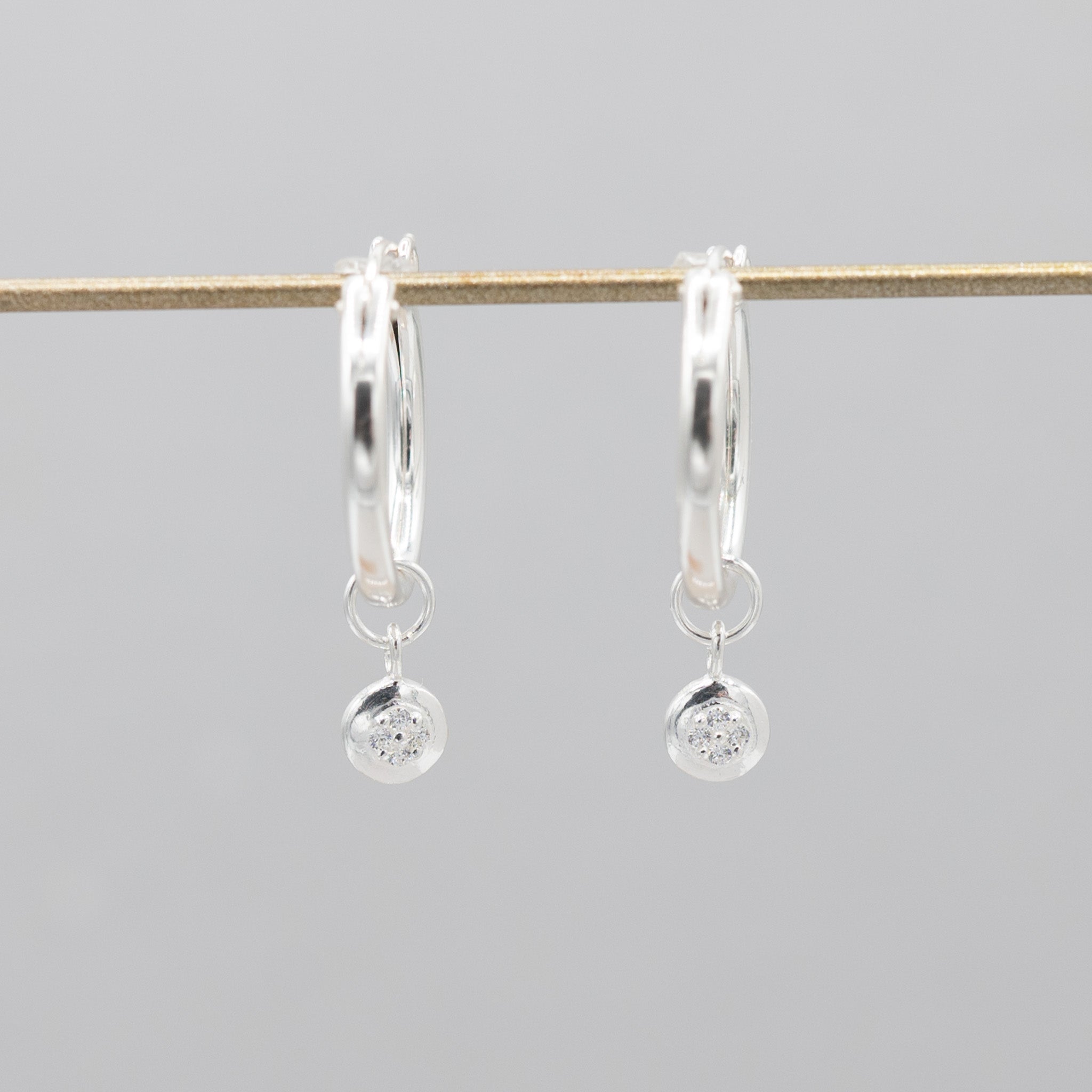 Petite Cubic Zirconia Hoop Drops - Jewel Ya