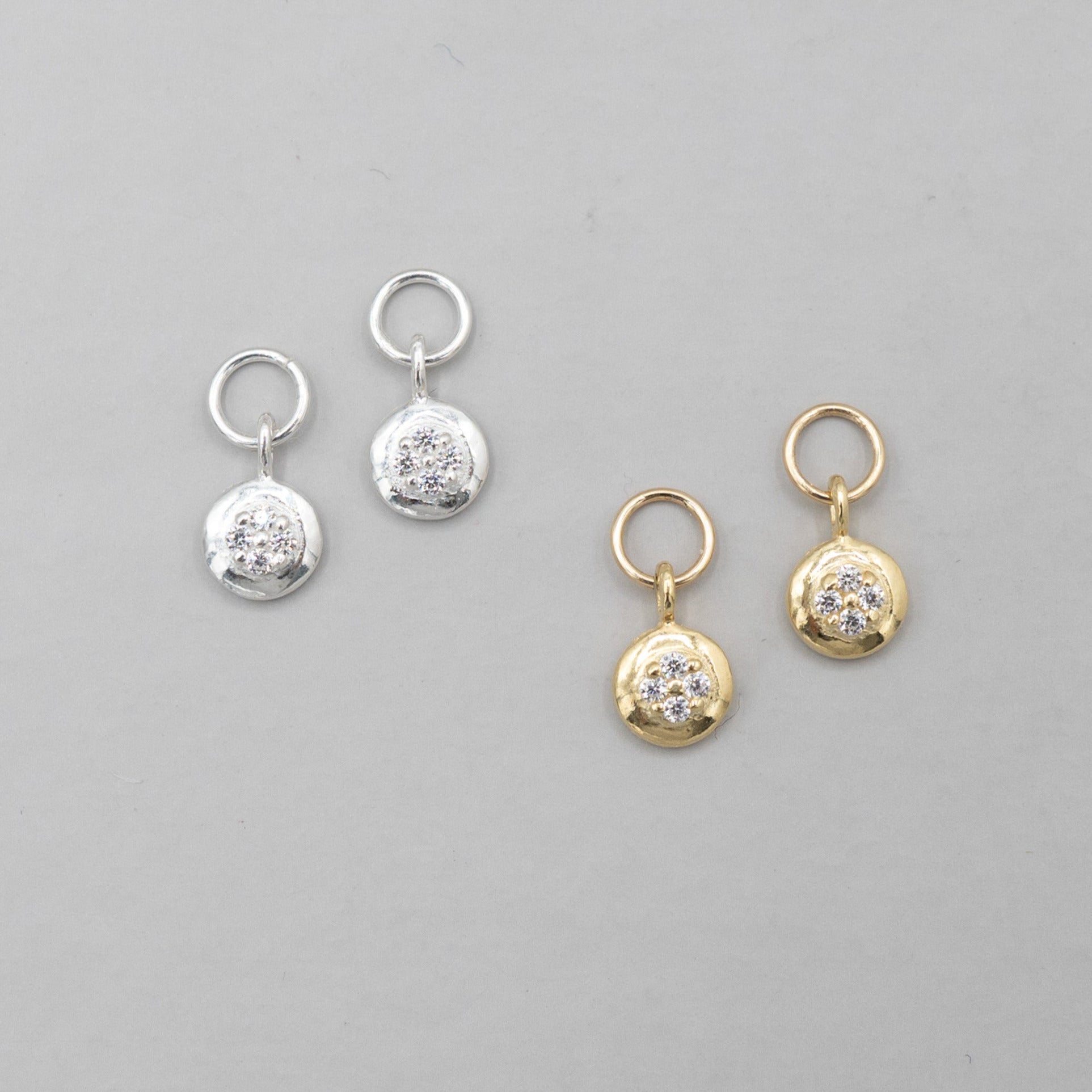 Petite Cubic Zirconia Hoop Drops - Jewel Ya