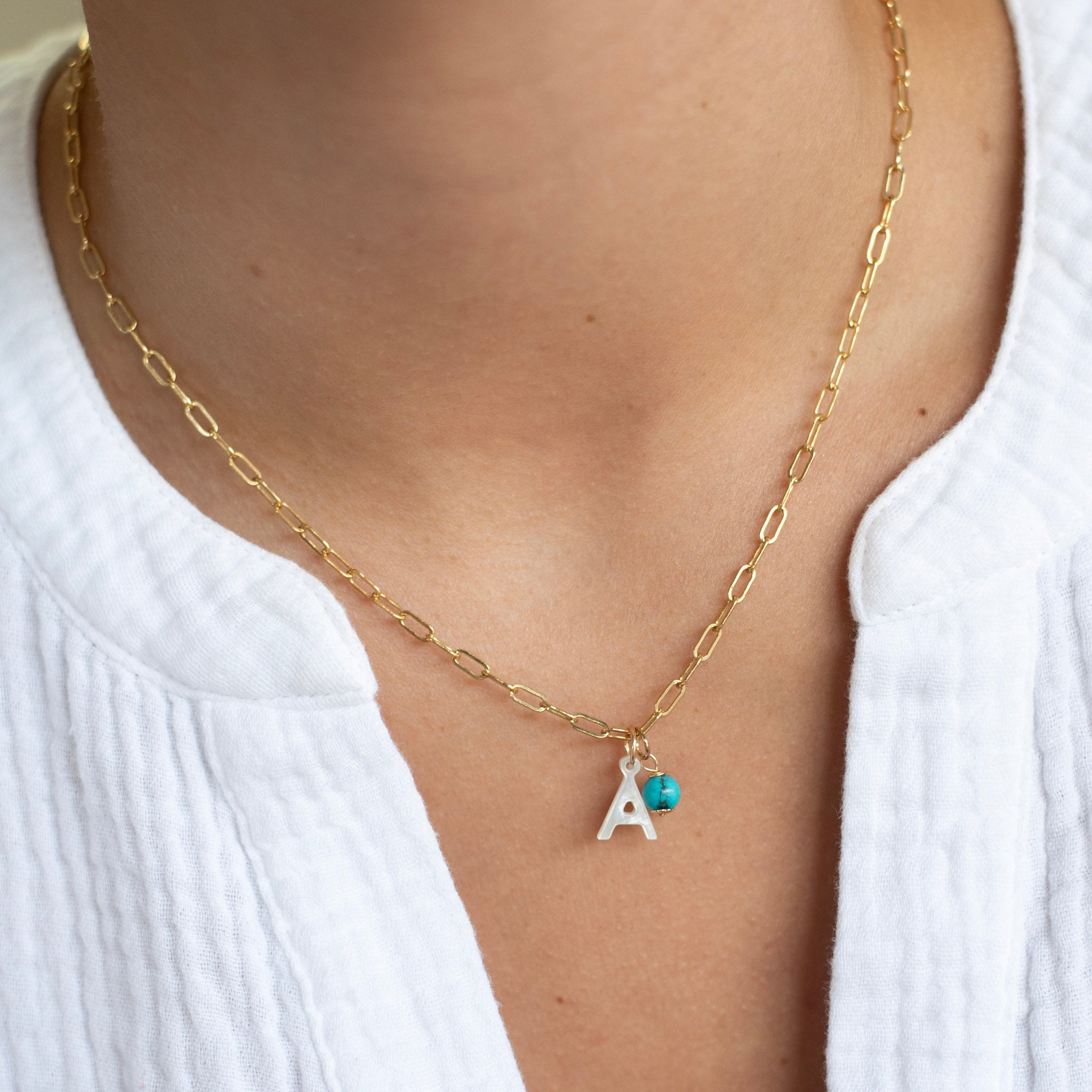 Mommy & Me Custom Initial Birthstone Necklace - Jewel Ya