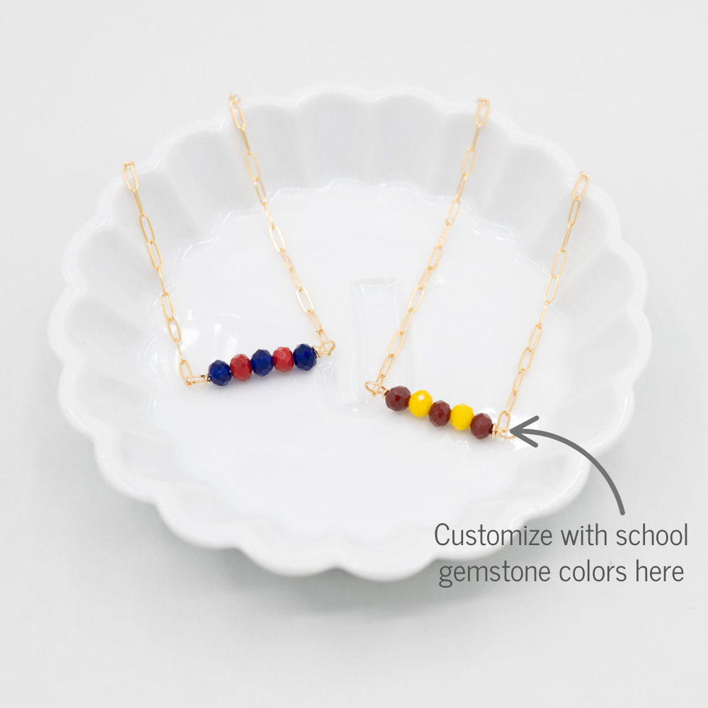 Custom School Spirit Game Day Necklace