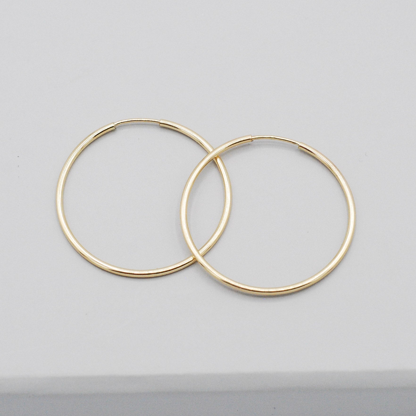 Large 14k Gold Filled Endless Hoop Earrings - Jewel Ya