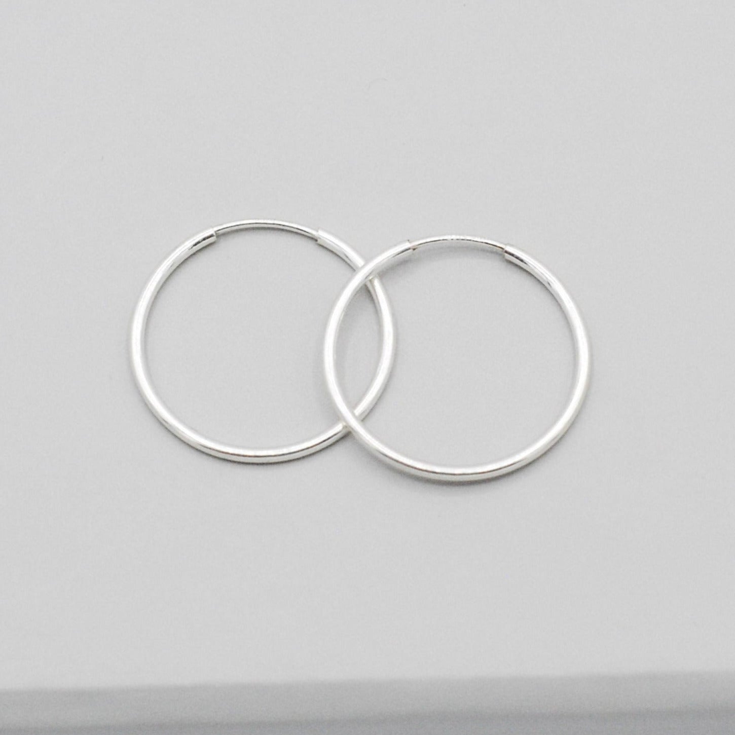 Medium Sterling Silver Endless Hoop Earrings - Jewel Ya