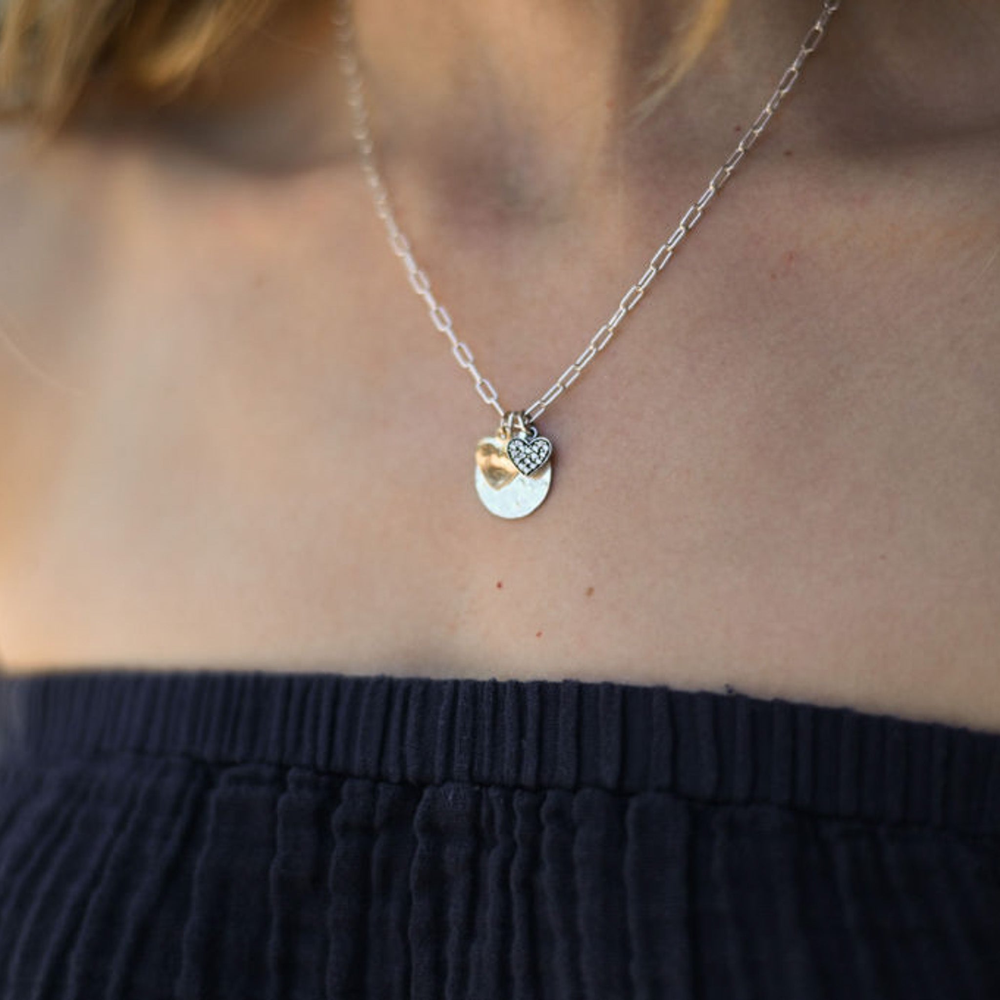 Cubic Zirconia Heart Charm - Jewel Ya