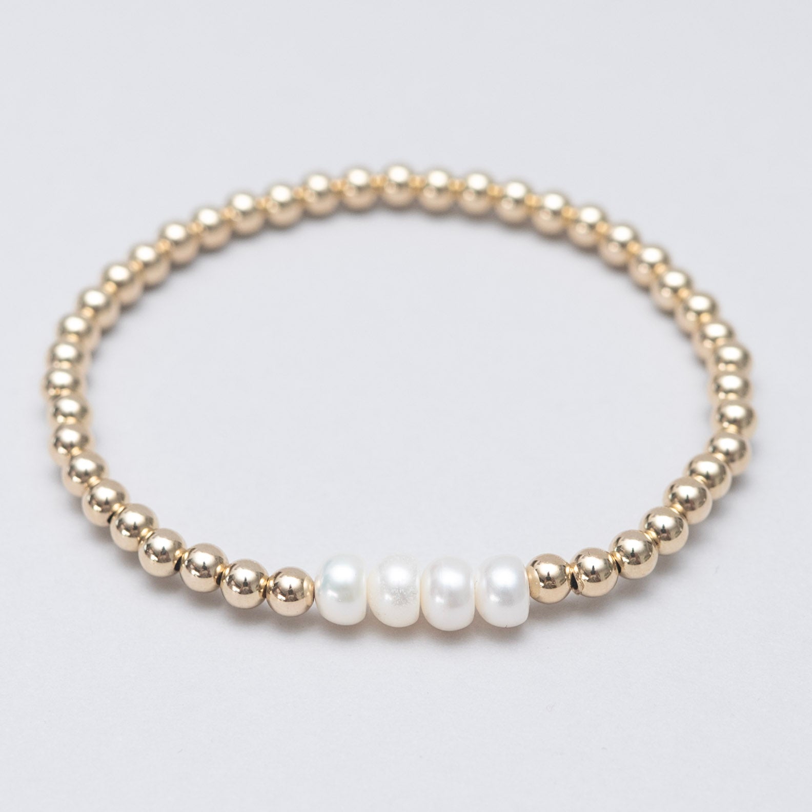 4mm Custom Milestone Freshwater Pearl & Beaded Lux Bracelet - Jewel Ya