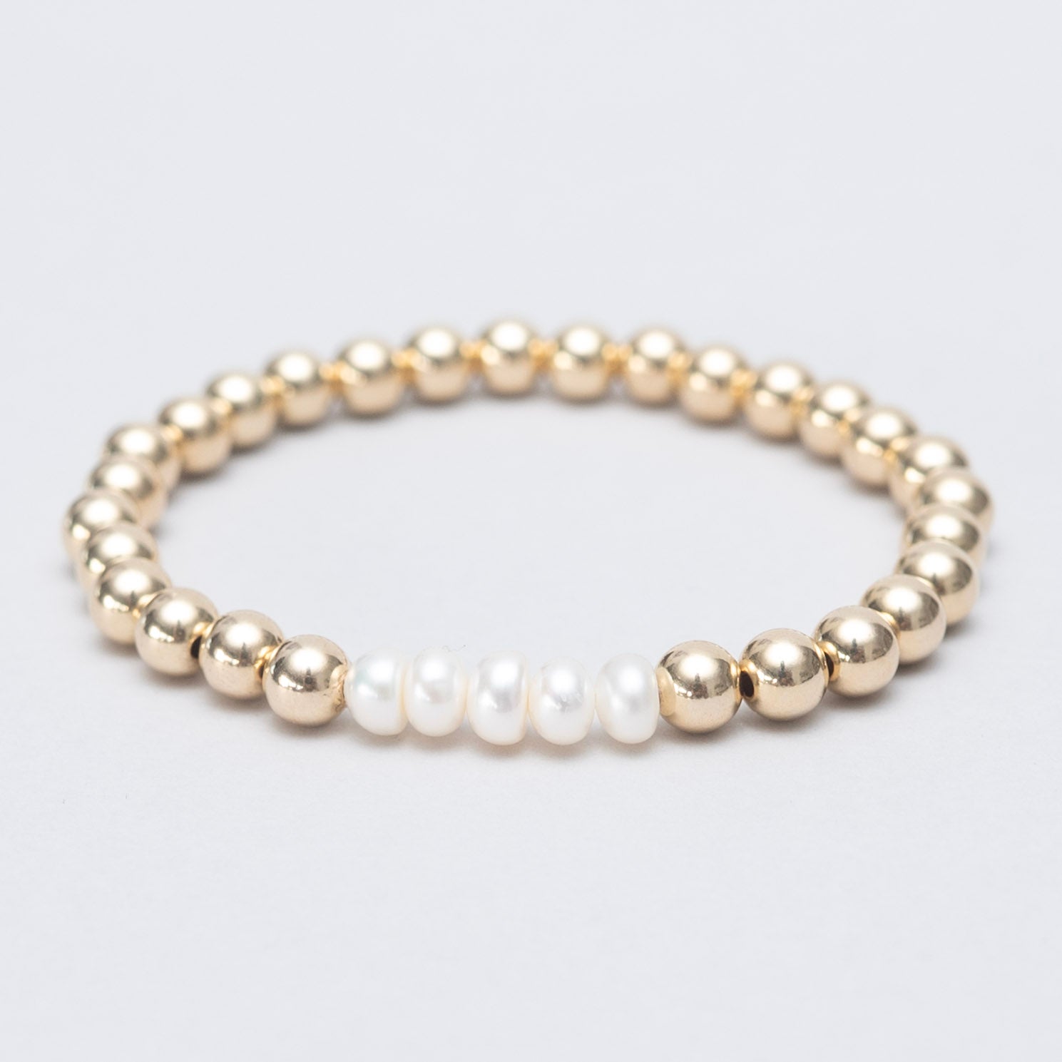 6mm Custom Milestone Freshwater Pearl & Beaded Lux Bracelet - Jewel Ya