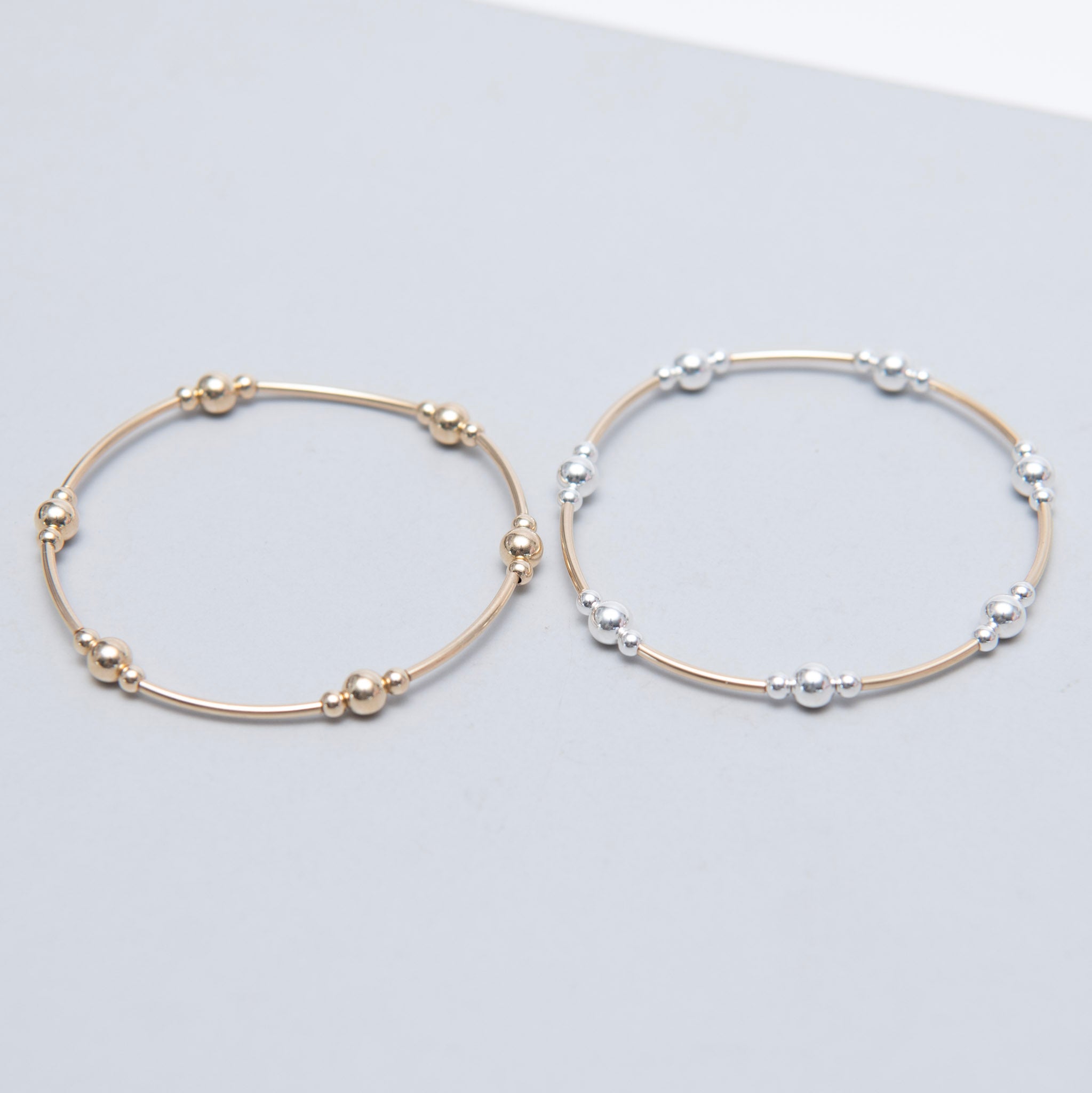 14k Gold Filled Beaded Lux Tube Bracelet - Jewel Ya