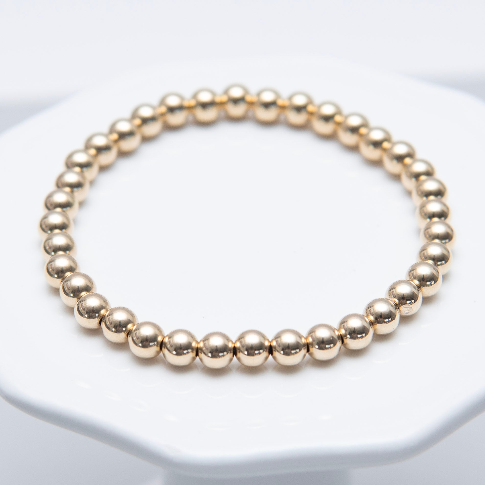 5mm 14k Gold Filled Beaded Bracelet - Jewel Ya
