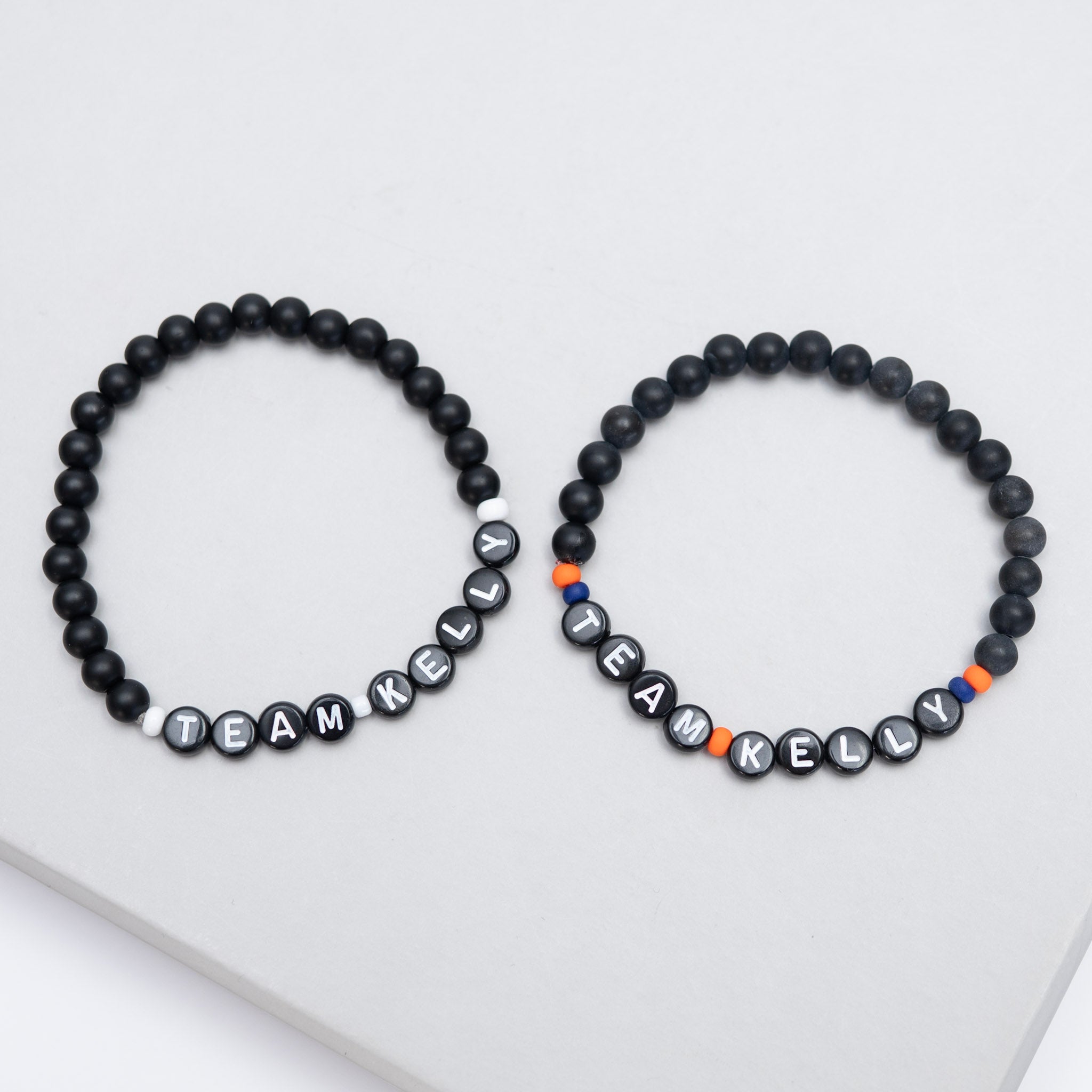 Men's Team Kelly Matte Black Onyx Bead Bracelet - ALS Fundraiser