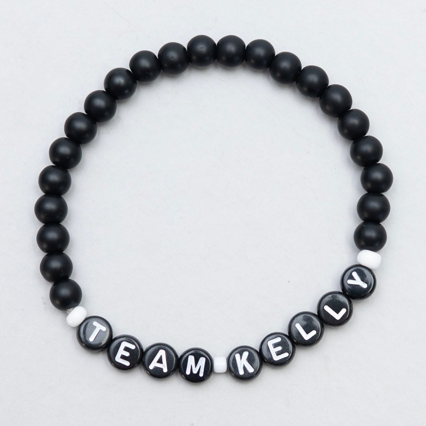 Men's Team Kelly Matte Black Onyx Bead Bracelet - ALS Fundraiser