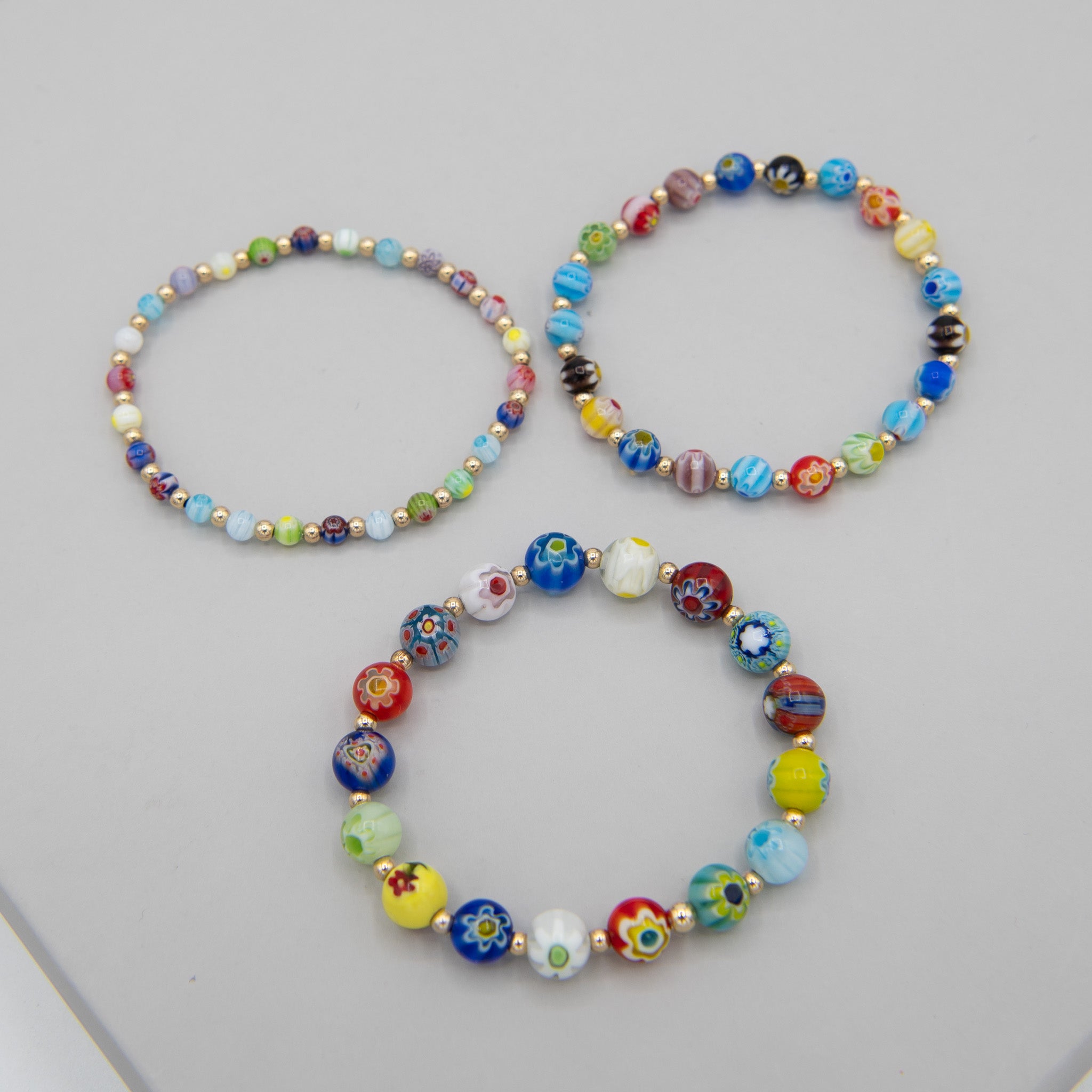 Medium Millefiori Beaded Lux Bracelet - Jewel Ya