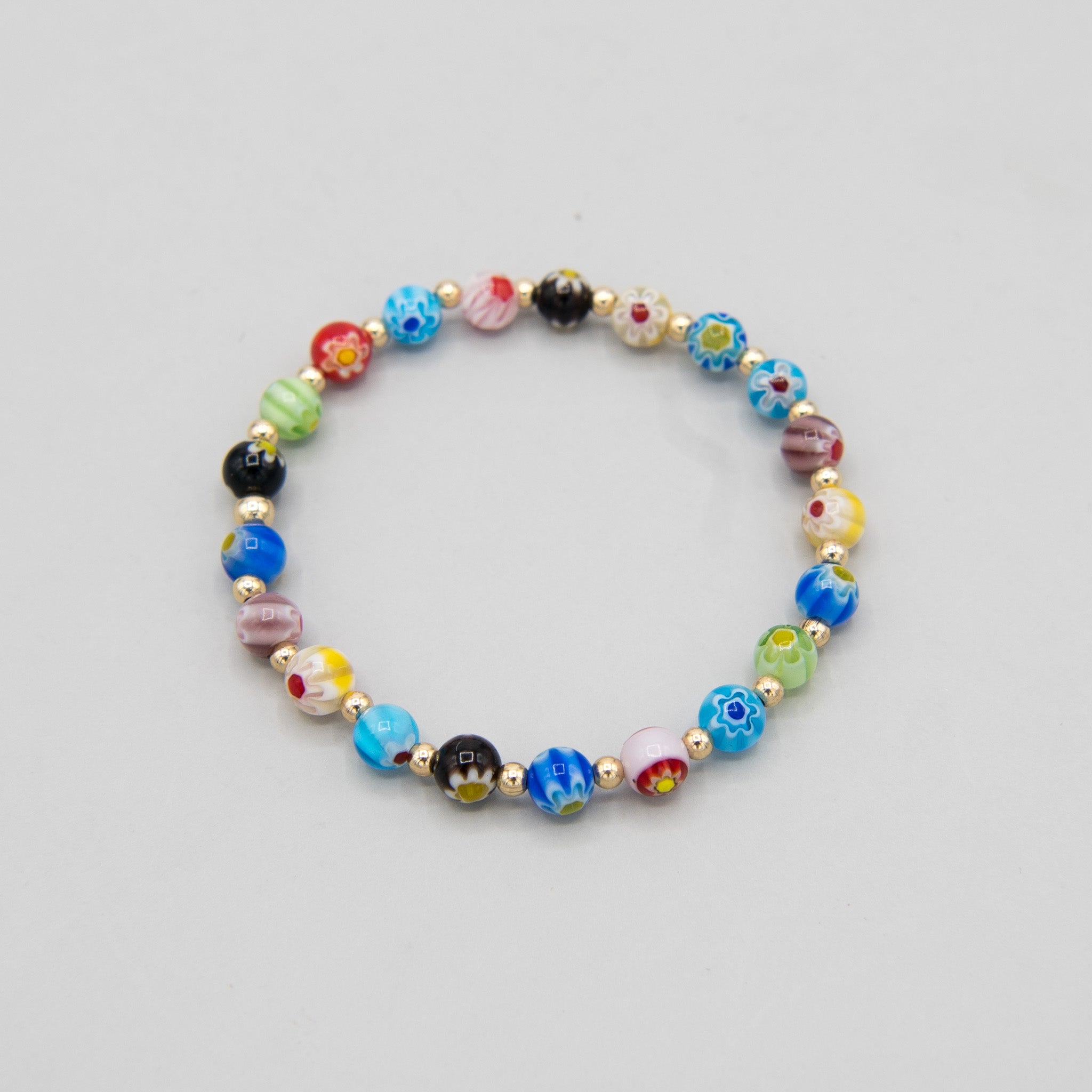 Medium Millefiori Beaded Lux Bracelet - Jewel Ya
