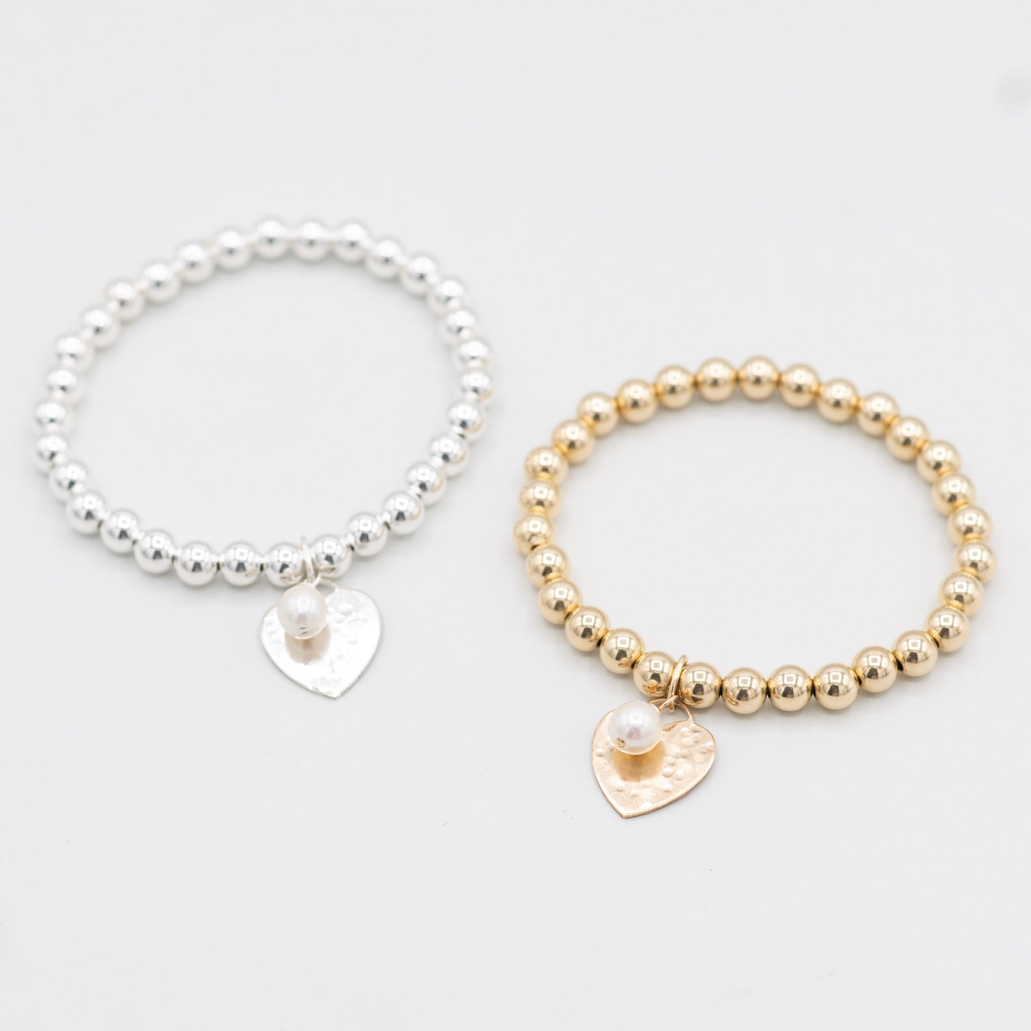 6mm 14k Gold Filled Heart Bracelet - Jewel Ya