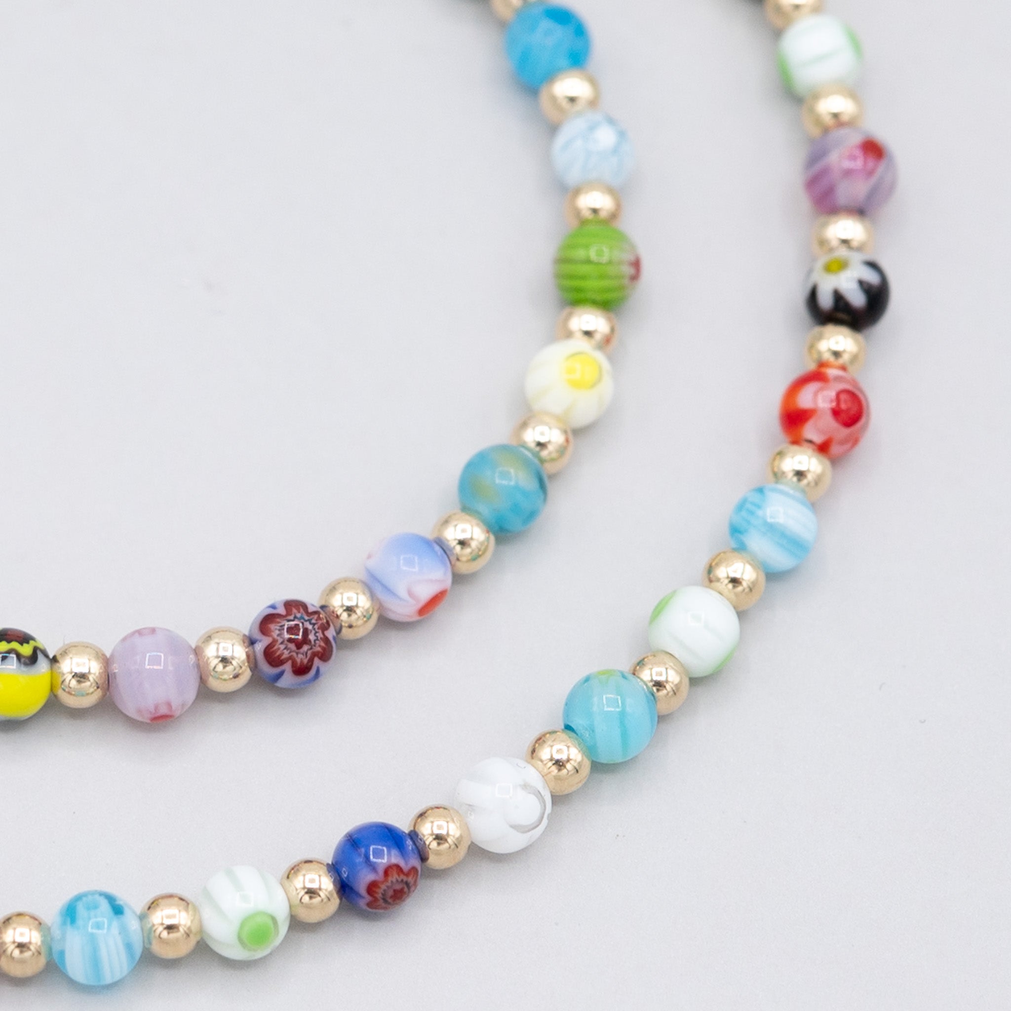 Petite Millefiori Beaded Lux Necklace