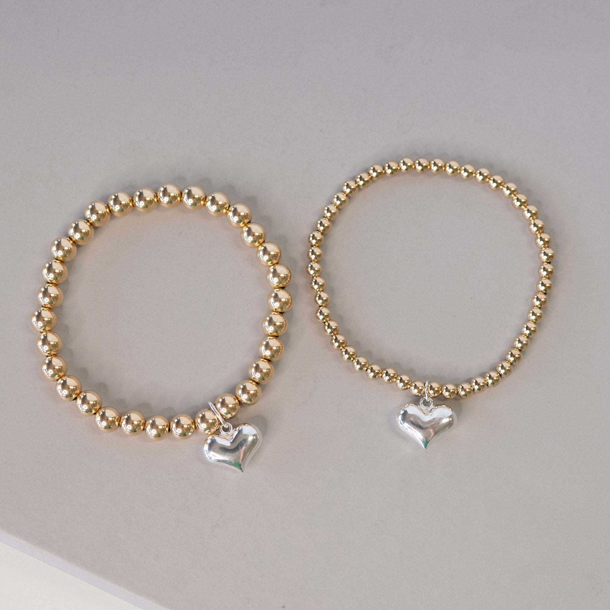 Beaded Lux Puffy Heart Bracelet - Jewel Ya