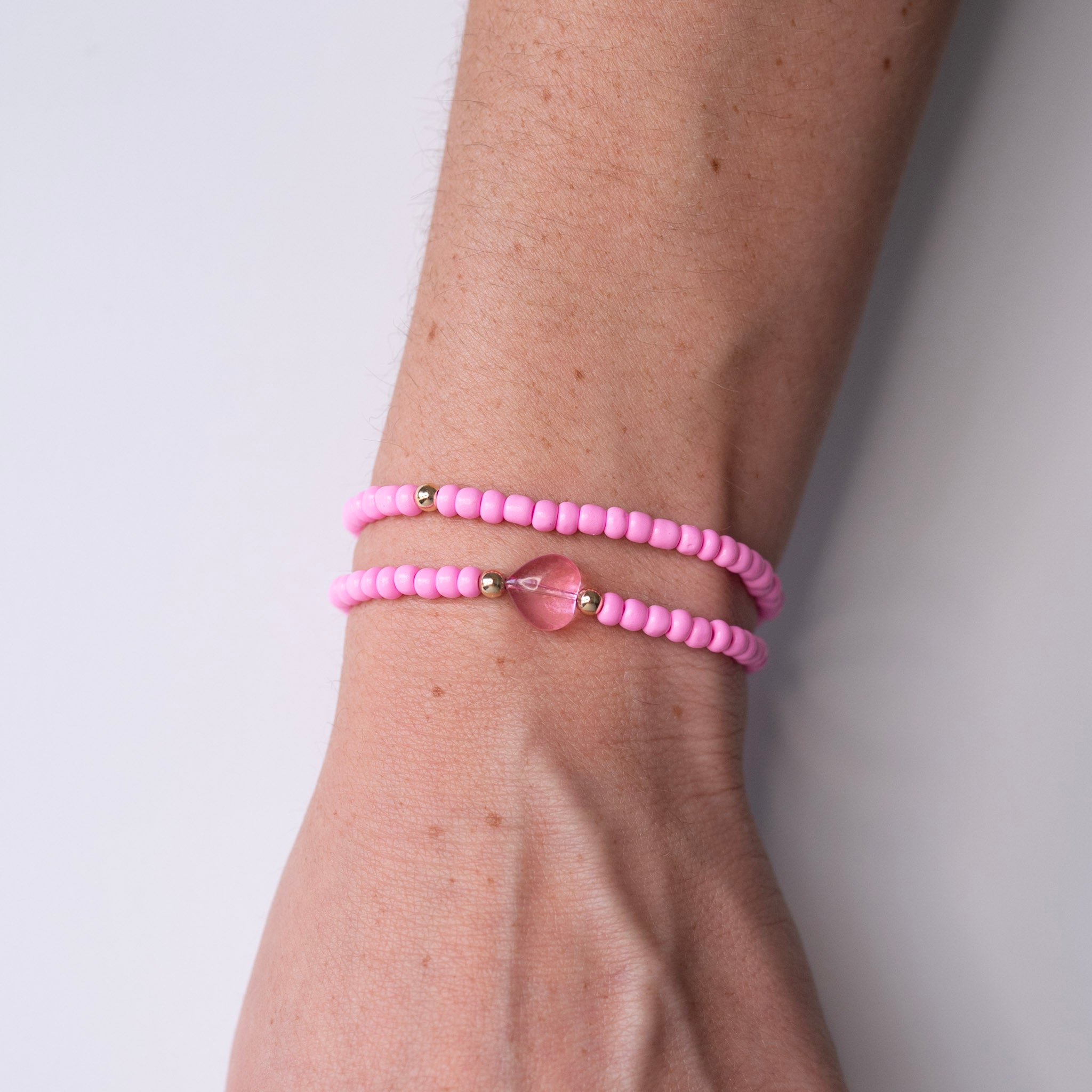 Summer Stacker Seed Bead Heart Bracelet Set - Jewel Ya