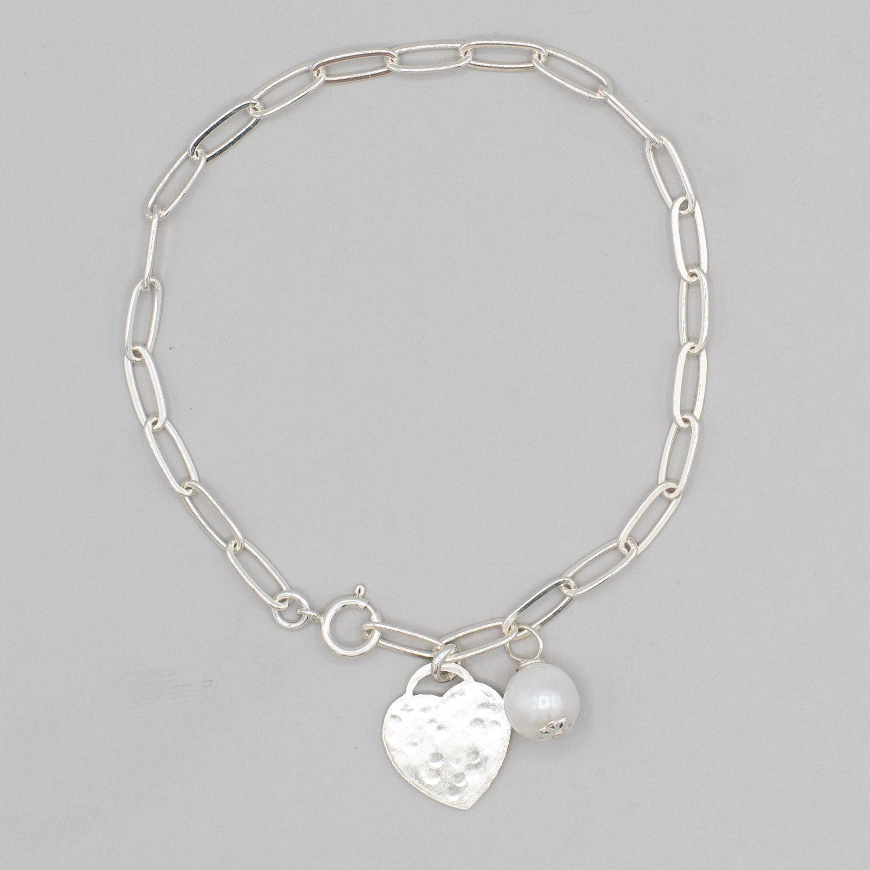 Paper Clip & Heart Bracelet - Jewel Ya