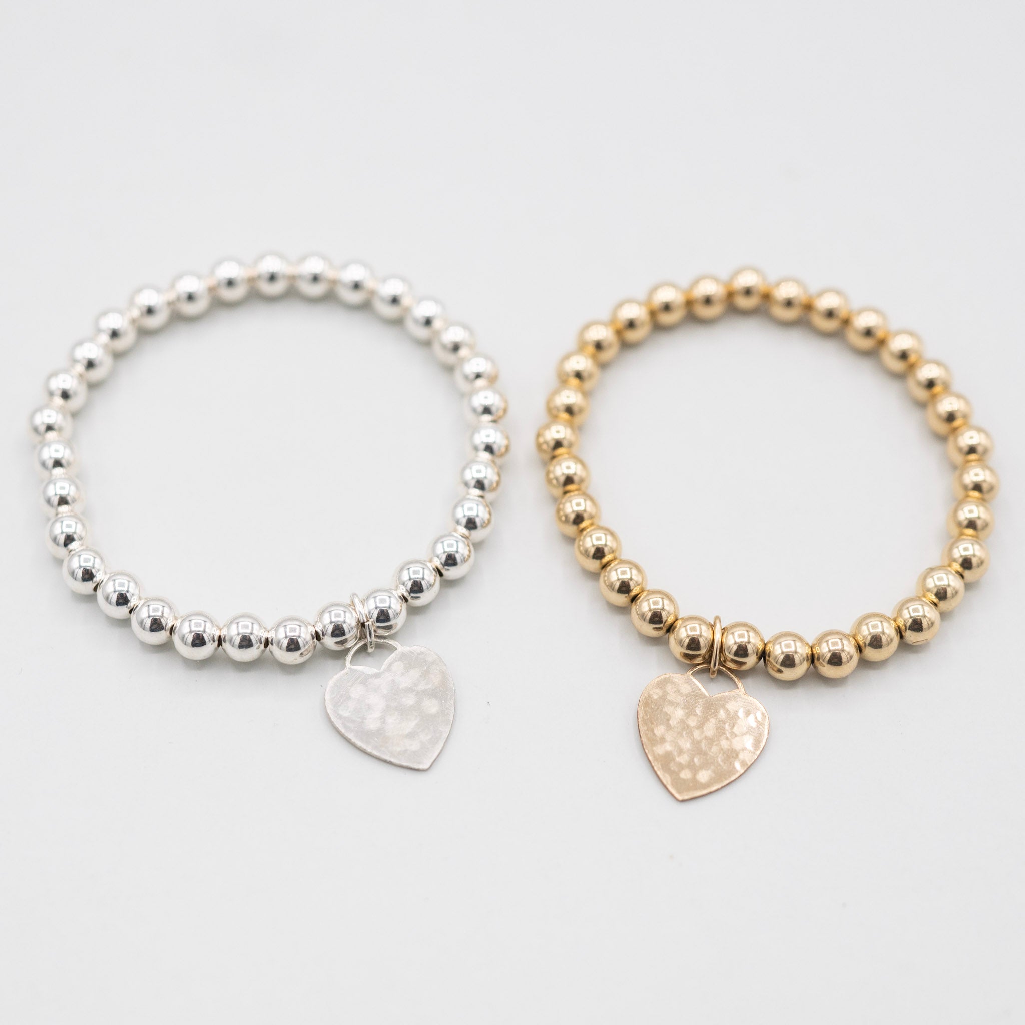 6mm 14k Gold Filled Heart Bracelet - Jewel Ya