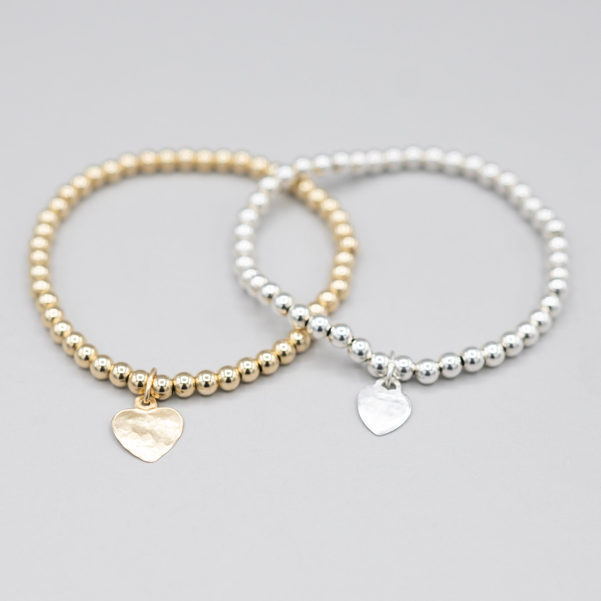 4mm 14k Gold Filled Heart Bracelet - Jewel Ya