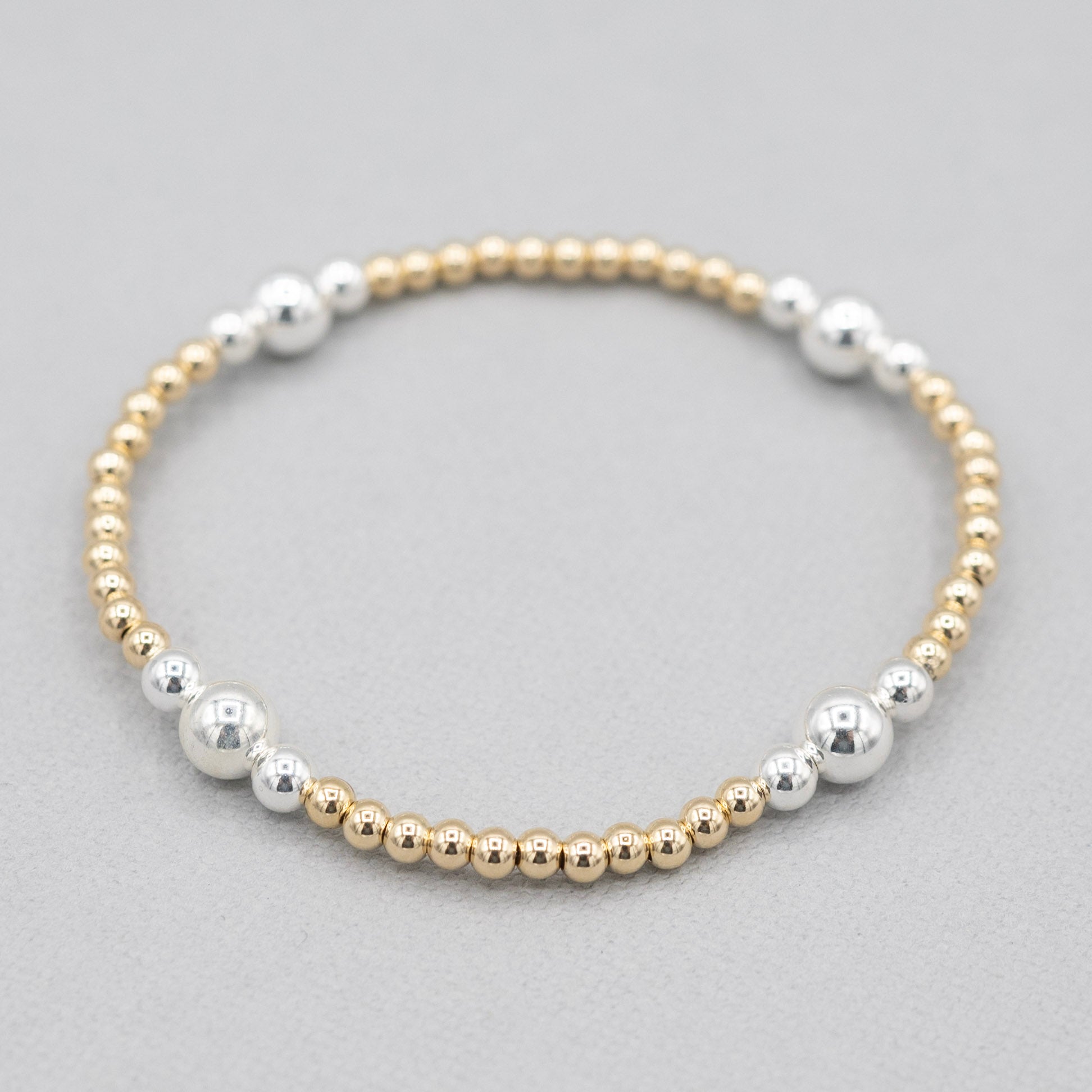 3mm & 4mm Beaded Lux Station Bracelet - Jewel Ya