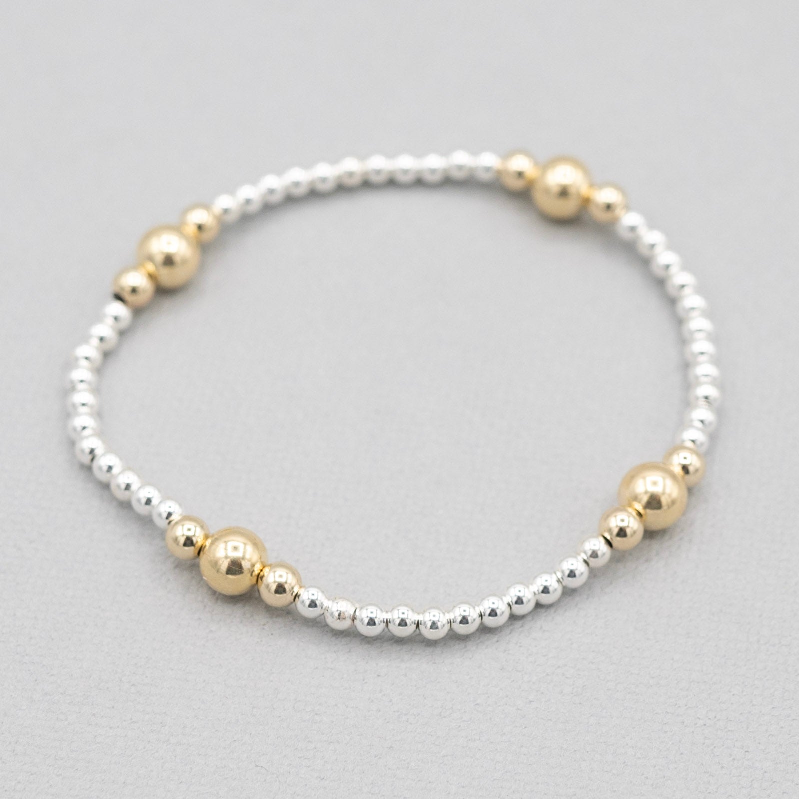 3mm & 4mm Beaded Lux Station Bracelet - Jewel Ya