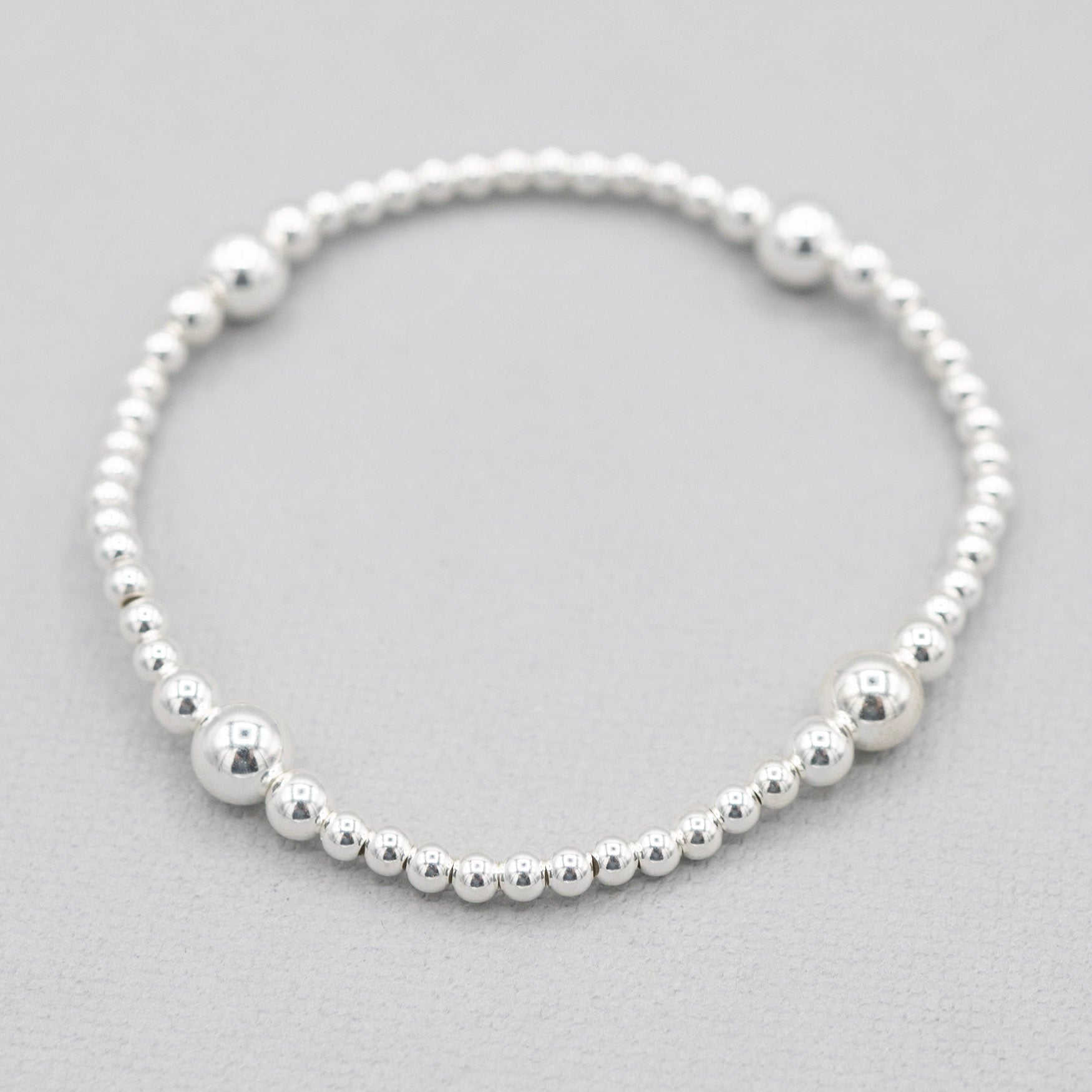 3mm & 4mm Beaded Lux Station Bracelet - Jewel Ya