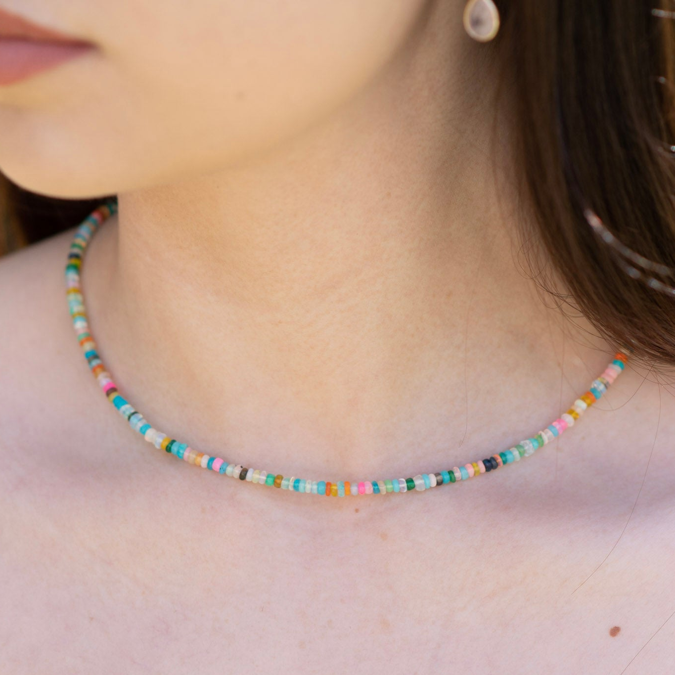 Ethiopian Multicolor Opal Necklace | Jewel Ya