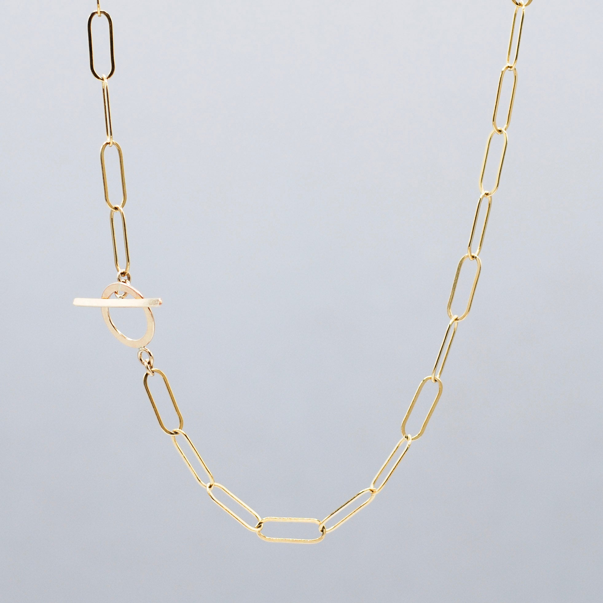 Extra Large Paper Clip Toggle Necklace