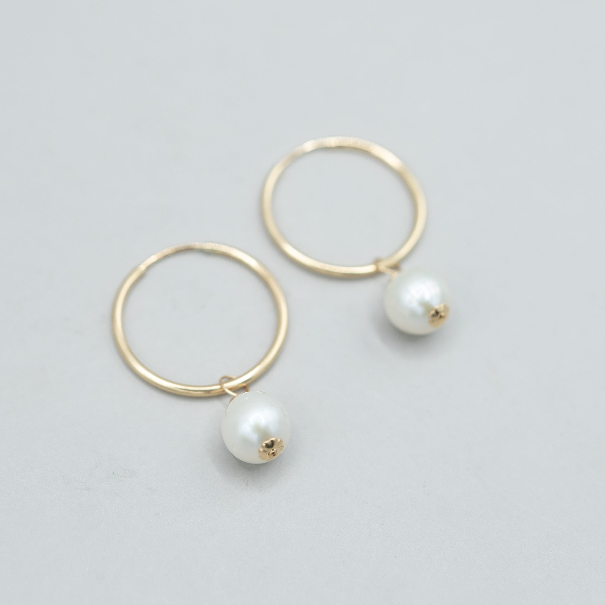 Freshwater Pearl Hoop Drops - Jewel Ya