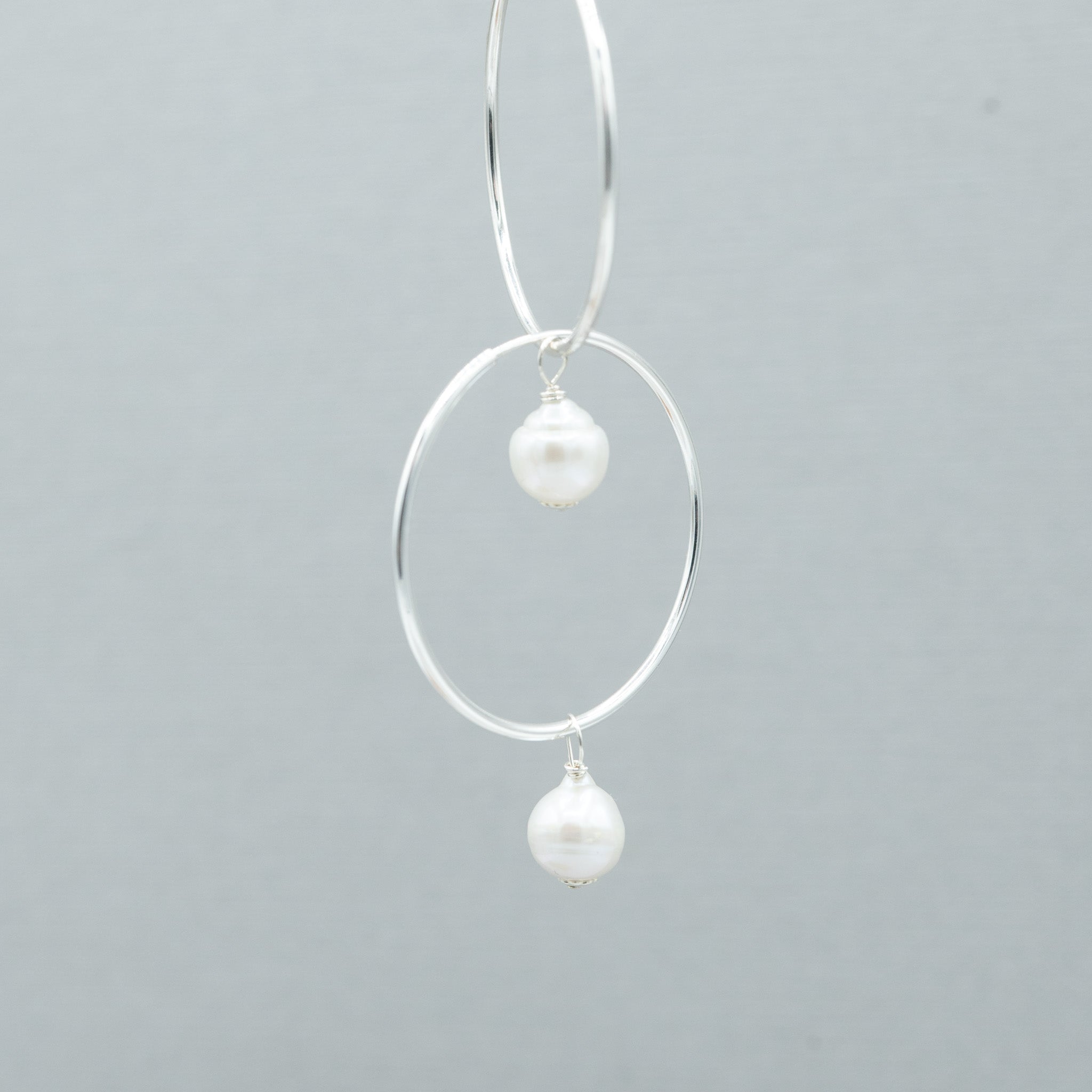 Freshwater Pearl Hoop Drops - Jewel Ya