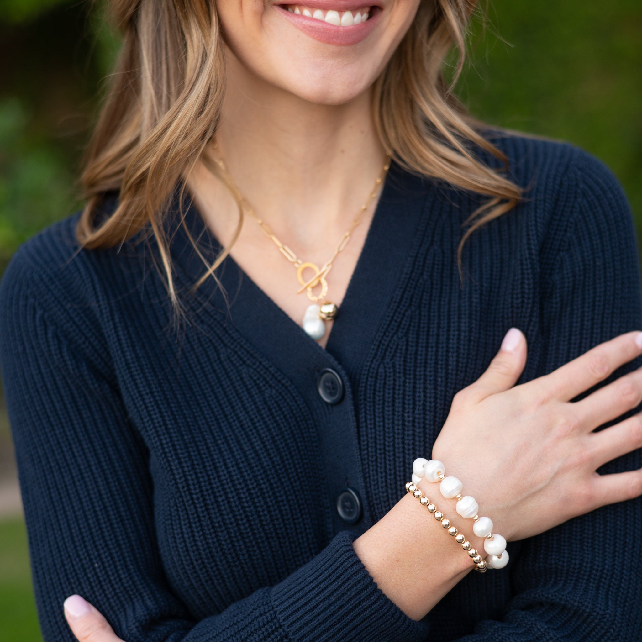 Freshwater Pearl & 14k Gold Filled Bracelet - Jewel Ya