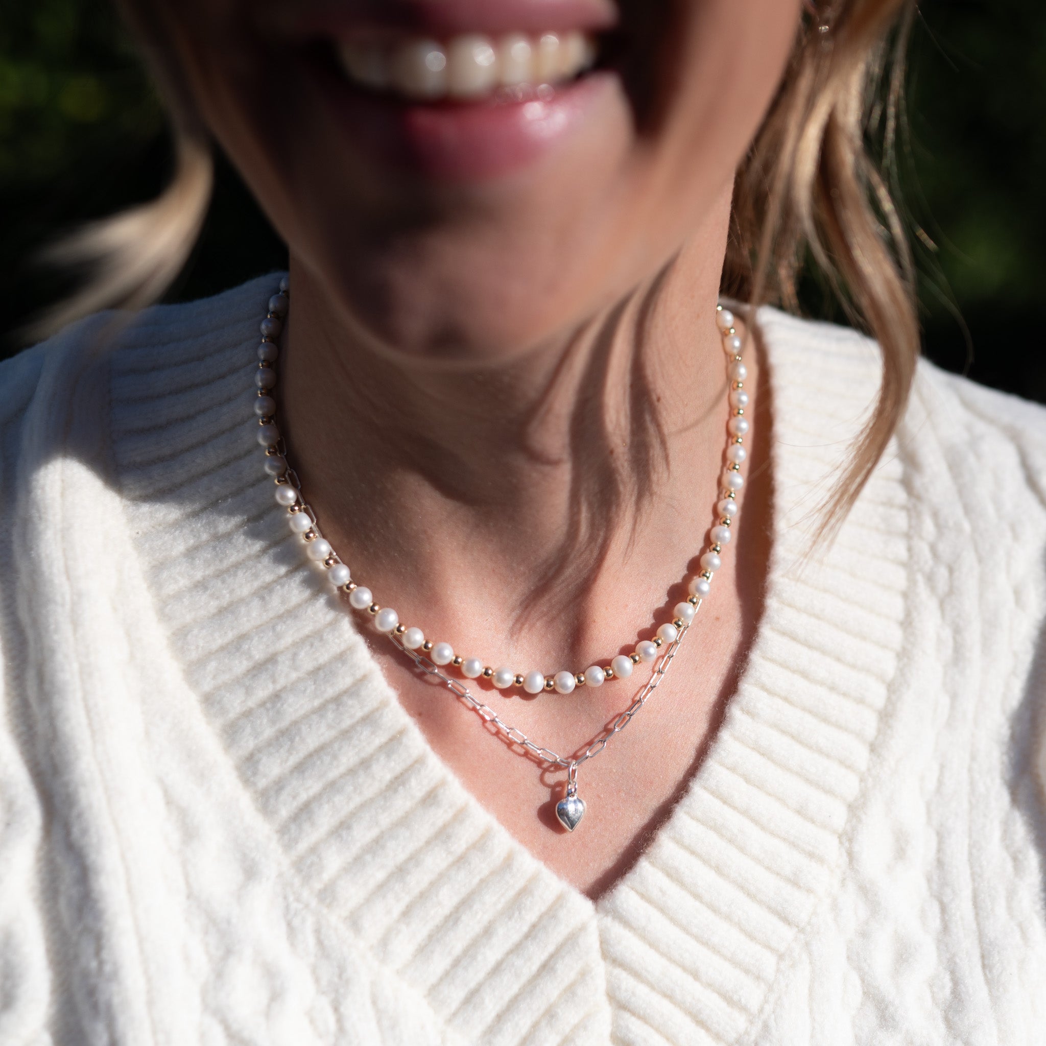 Freshwater Pearl & 14k Gold Filled Necklace - Jewel Ya