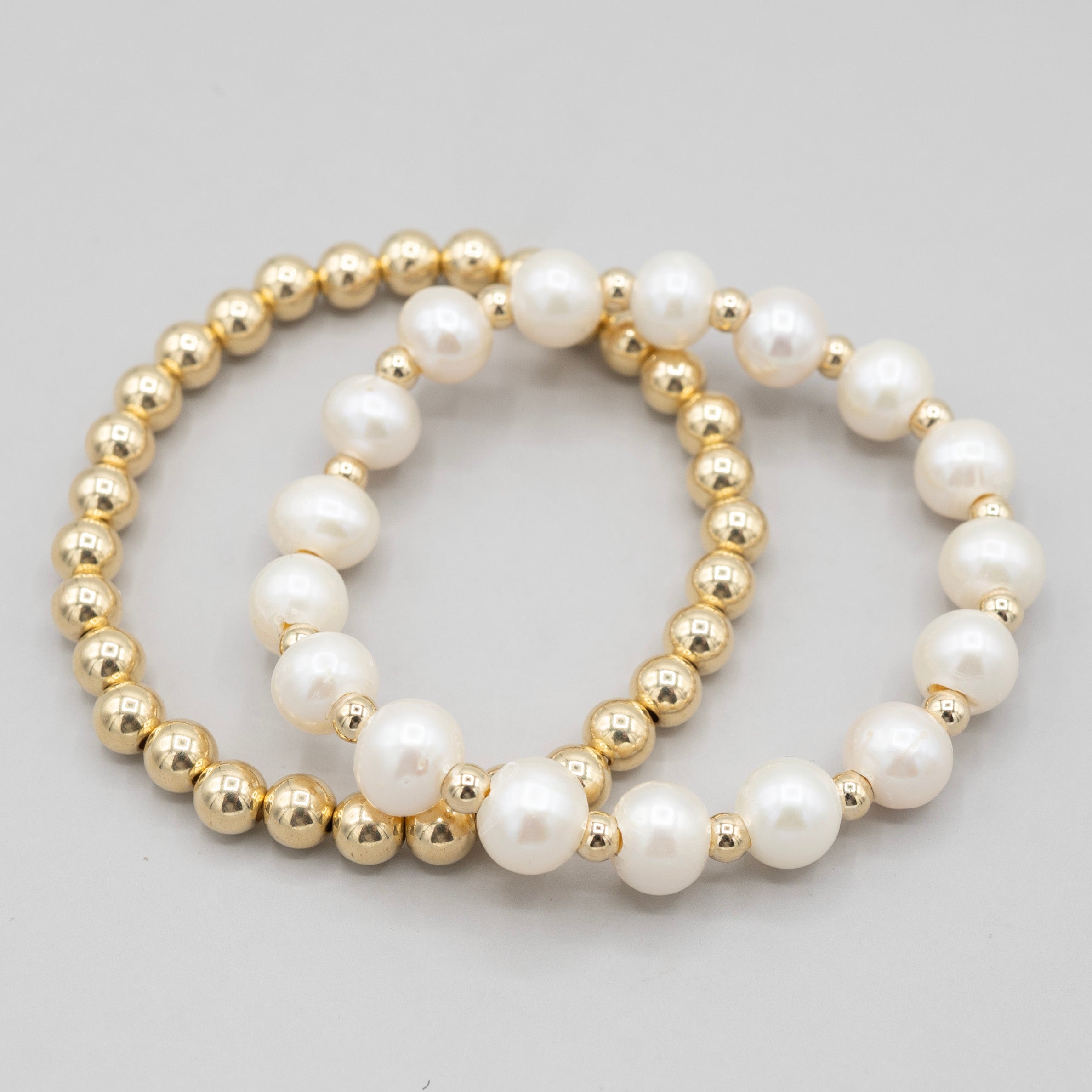 Freshwater Pearl & Beaded Lux Bracelet Set - Jewel Ya