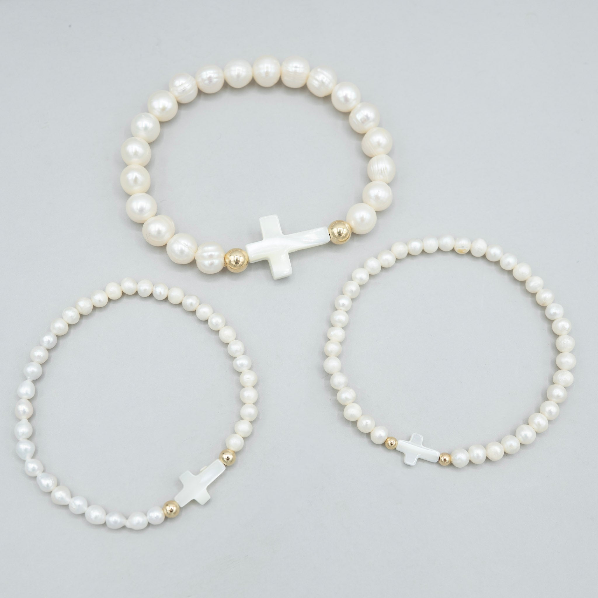 Freshwater Pearl Cross Bracelet