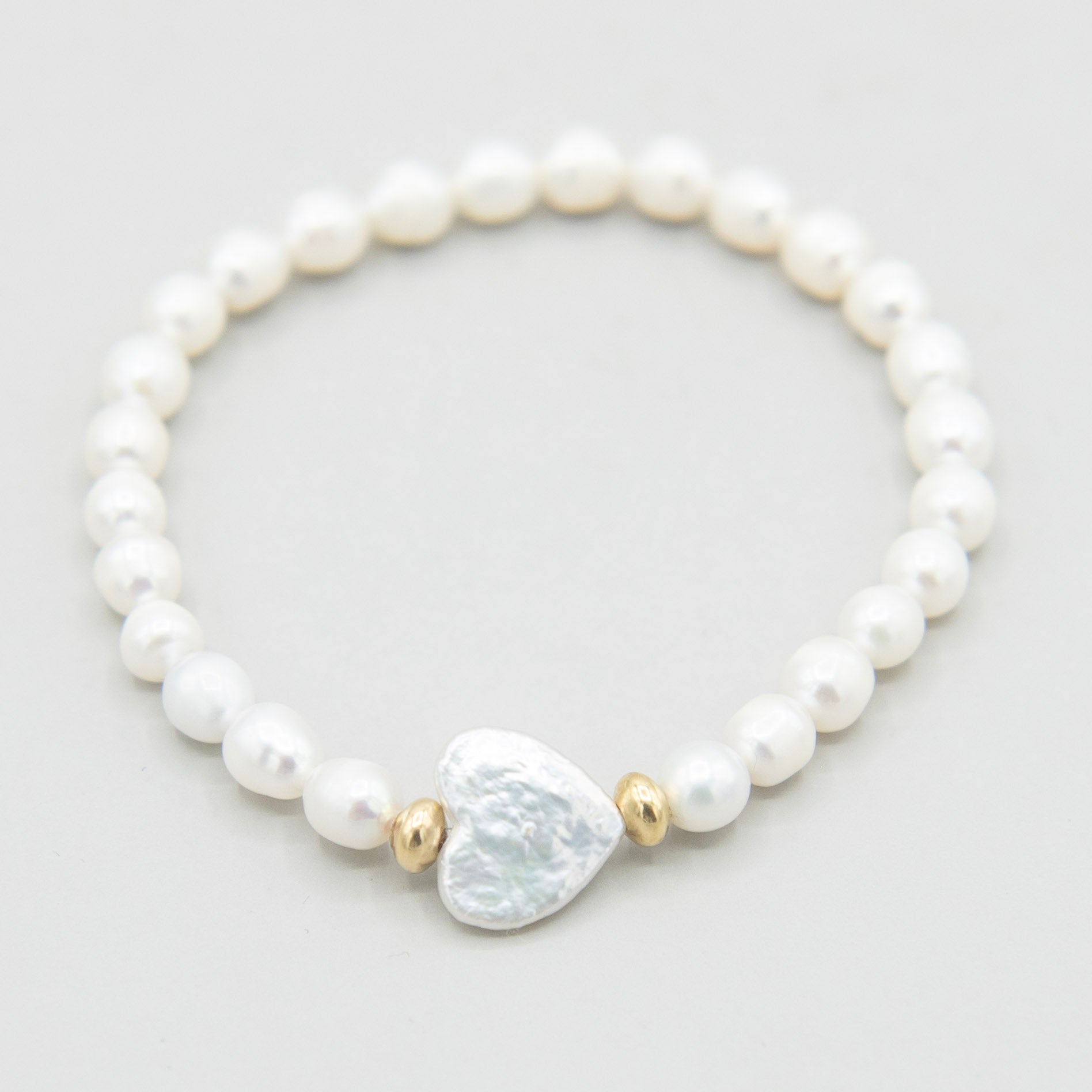 Freshwater Pearl Heart Bracelet