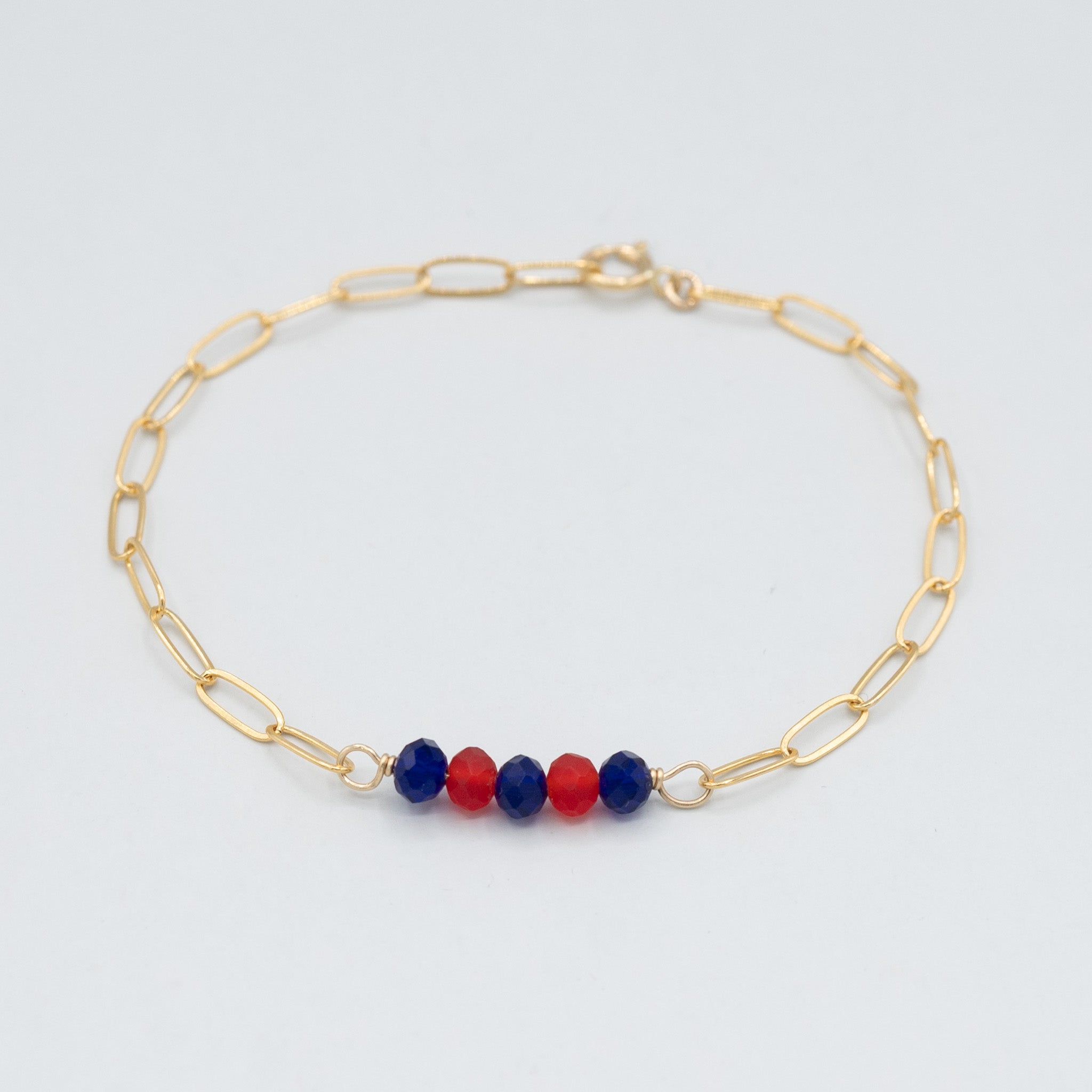 Game Day Paperclip Chain Bracelet - Jewel Ya