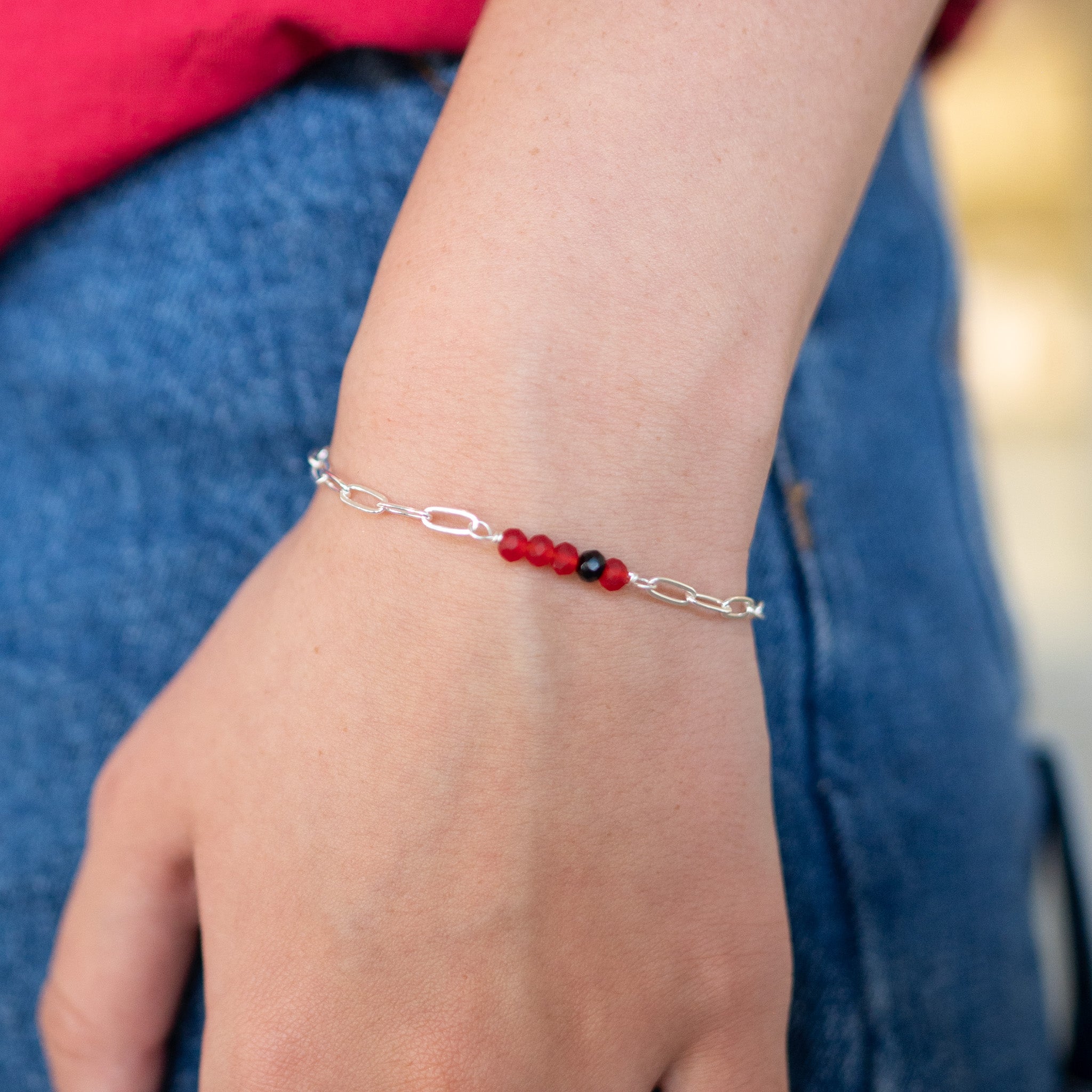 Game Day Paperclip Chain Bracelet - Jewel Ya