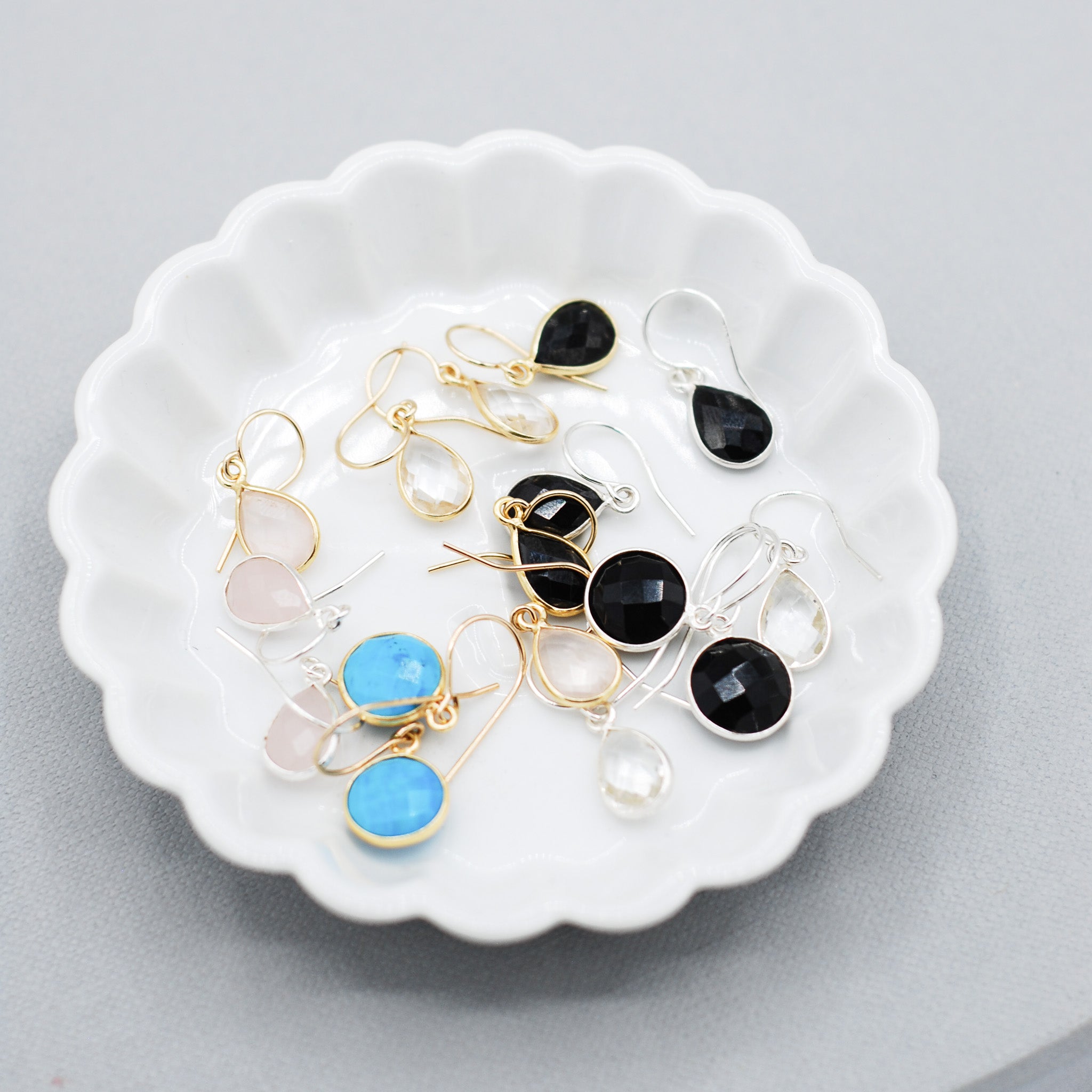 Rose Quartz Teardrop Earrings - Jewel Ya