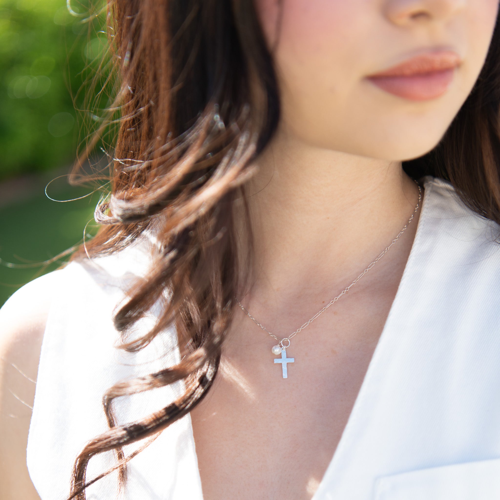 Hammered Cross Charm - Jewel Ya
