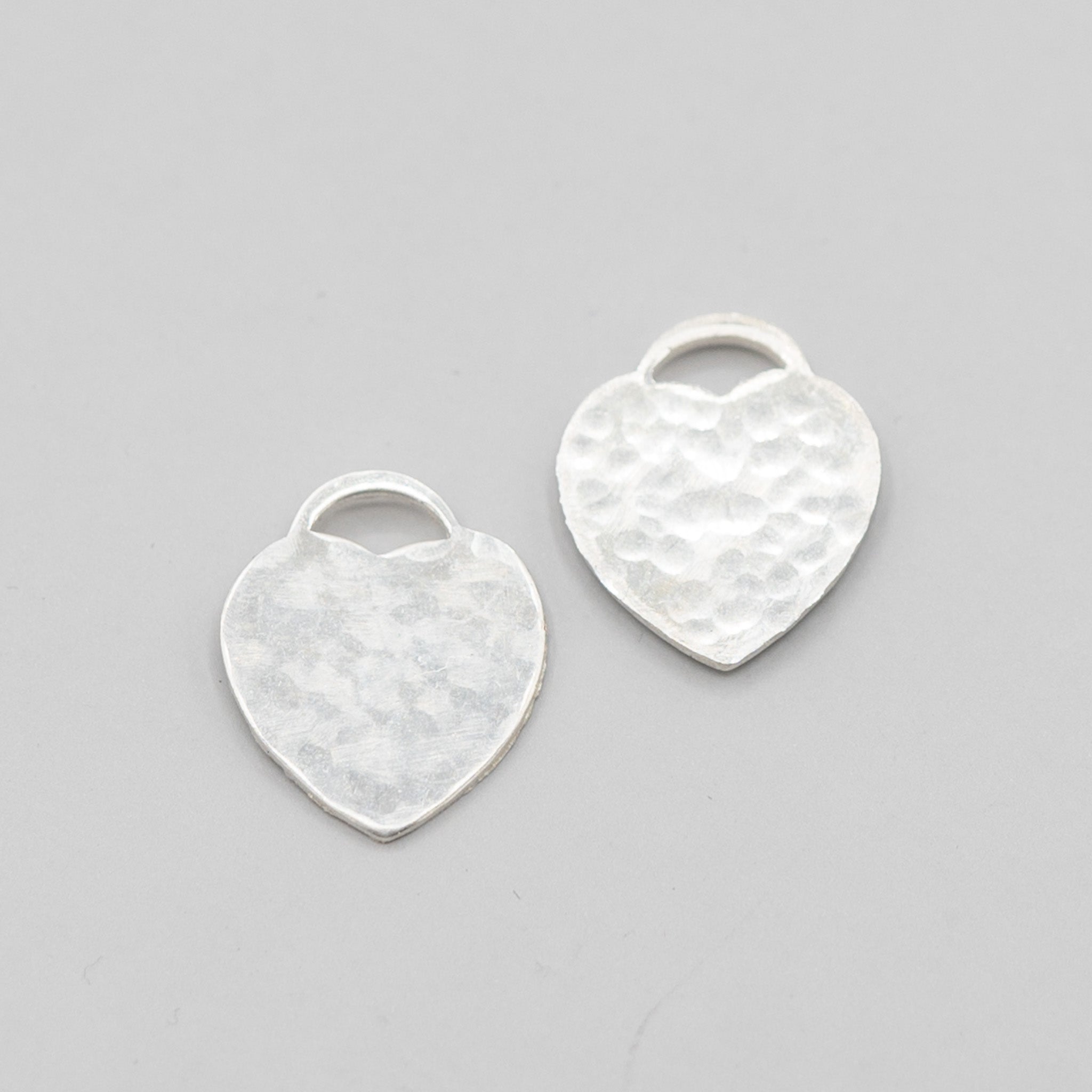 Medium Sterling Silver Heart Hoop Drops - Jewel Ya