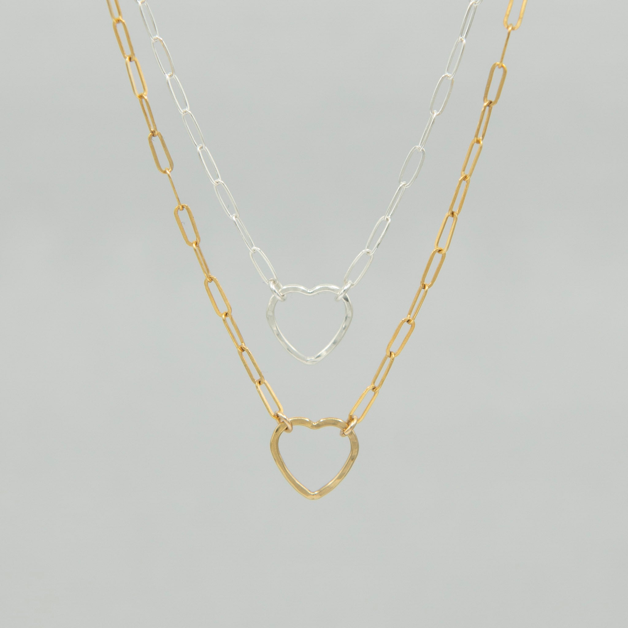 Small Heart Paperclip Necklace - Jewel Ya