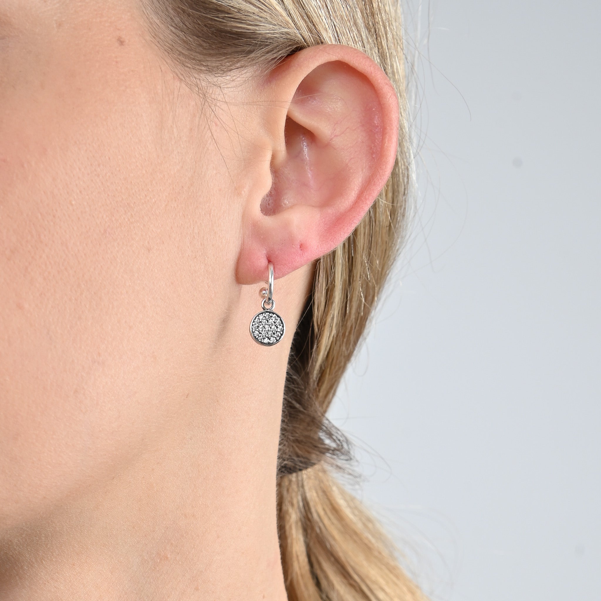 Cubic Zirconia Hoop Drops