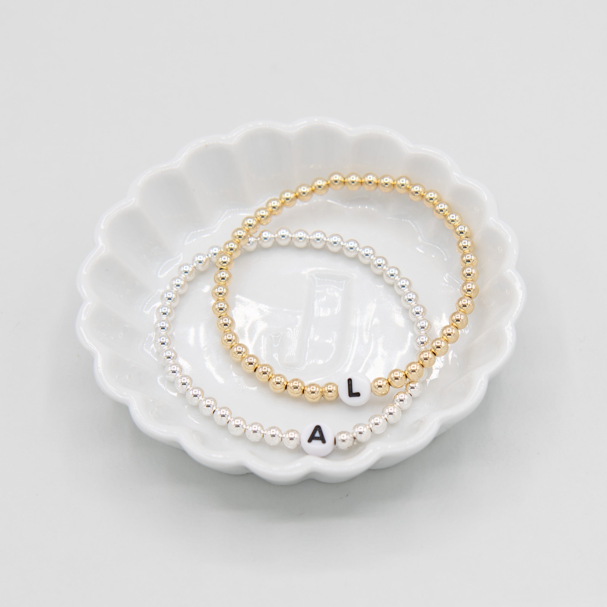 4mm Sterling Silver Initial Bracelet - Jewel Ya